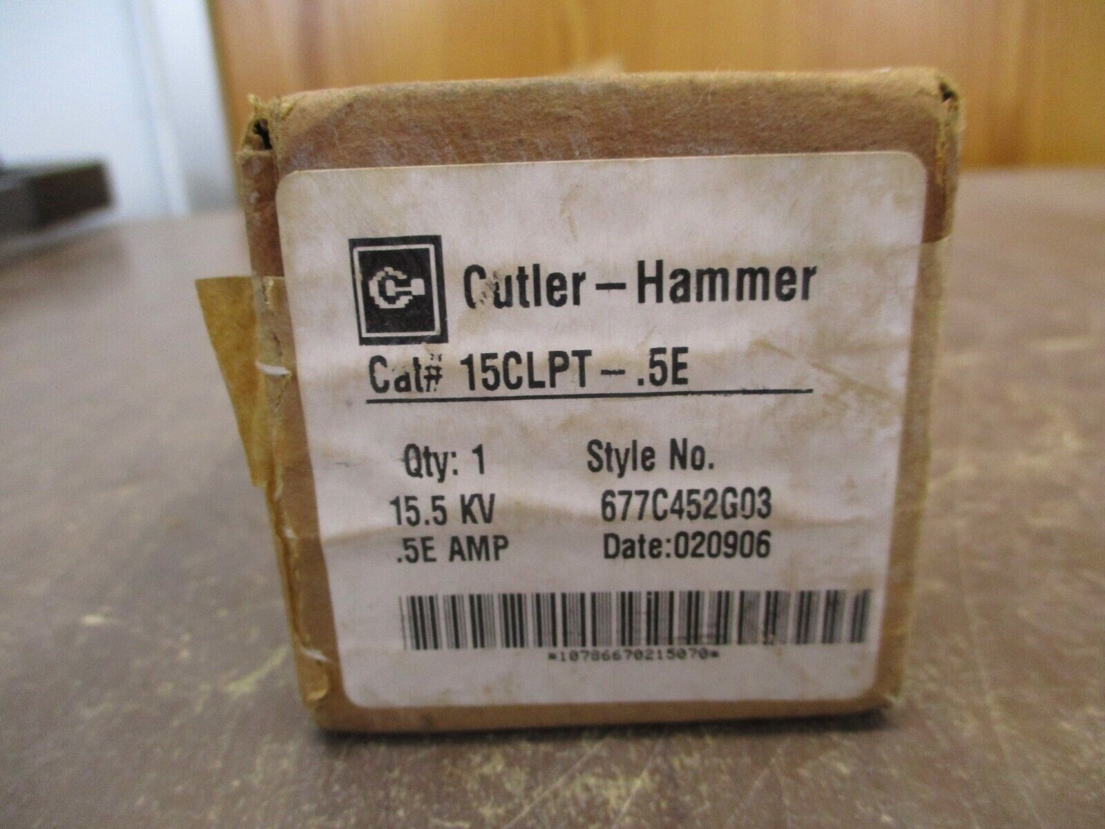 Cutler-Hammer Fuse 15CLPT-.5E 15.5kV 0.5E Style #: 677C452G03 New Surplus