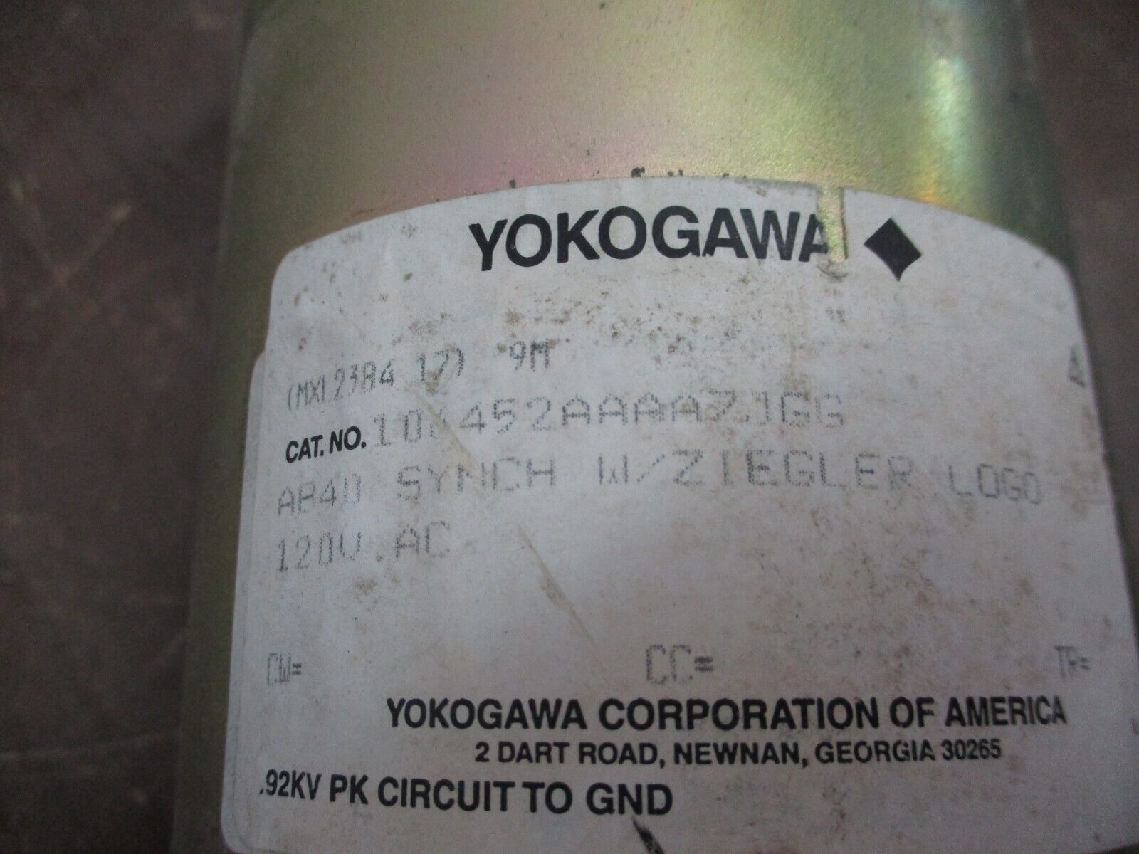 Yokogawa / Ziegler CAT Synchroscope 106452AAAA7JGG 120V Used