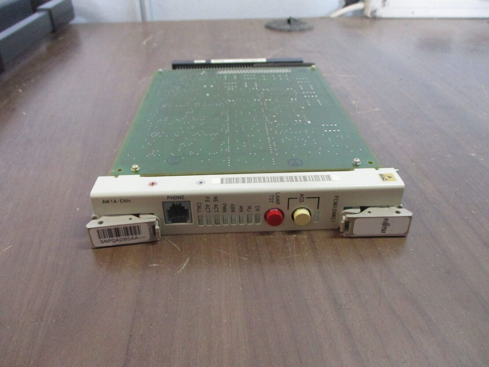 Fujitsu Enhanced Alarm & Orderwire Unit SNPQADB5AA FC9612AWE1 / AW1A-ENH Used