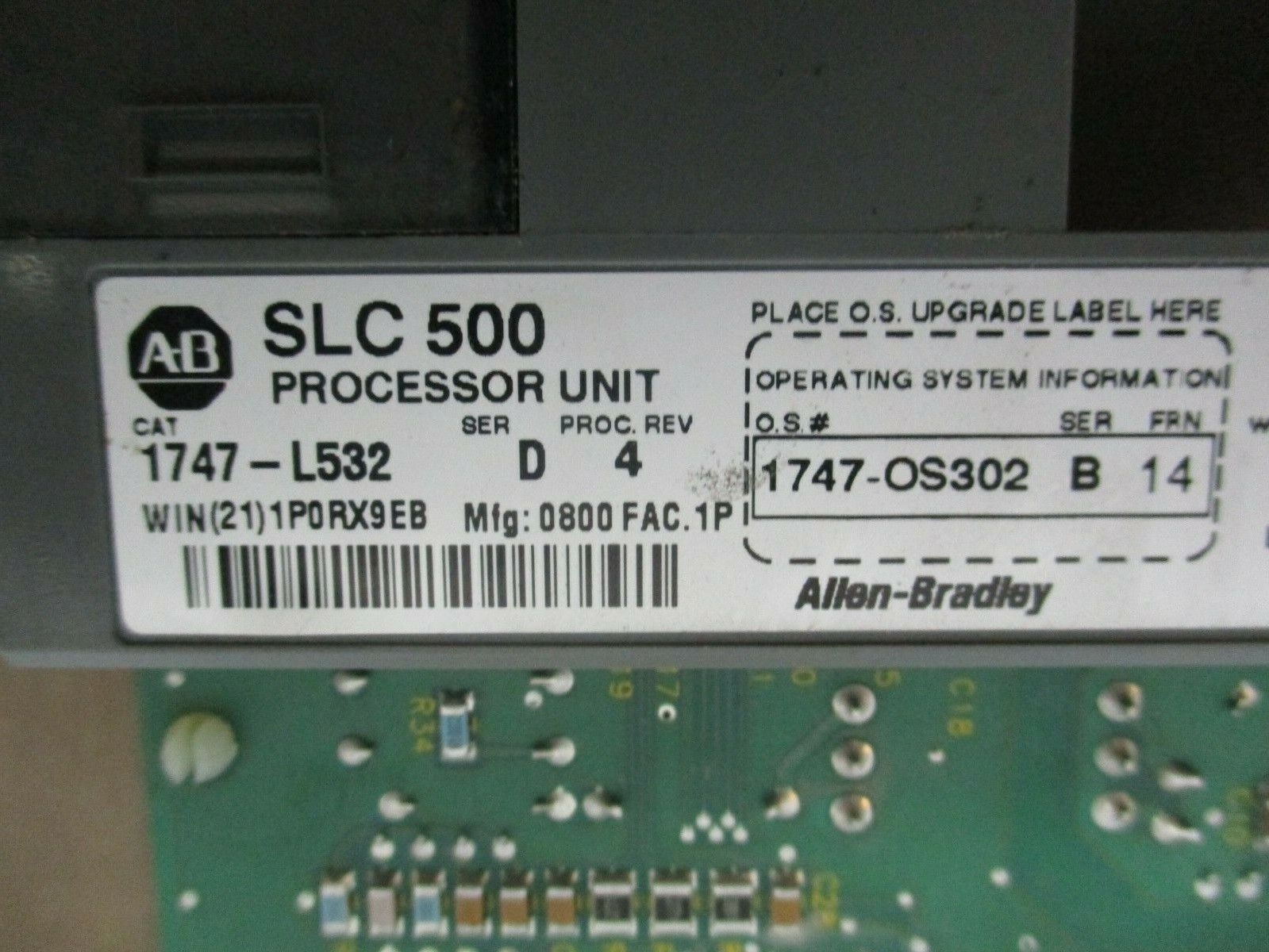 Allen-Bradley SLC 500 Processor Unit 1747-L532 Ser. D Proc. Rev. 4 Used