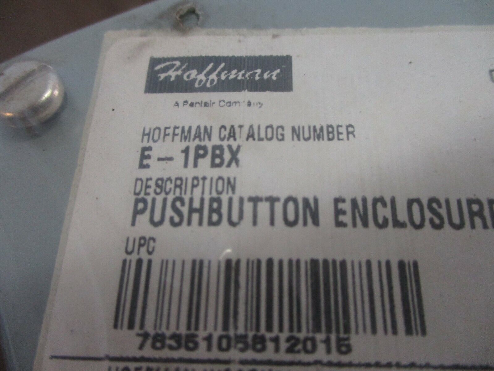 Hoffman Pushbutton Enclosure E-1PBX 1-Position New Surplus