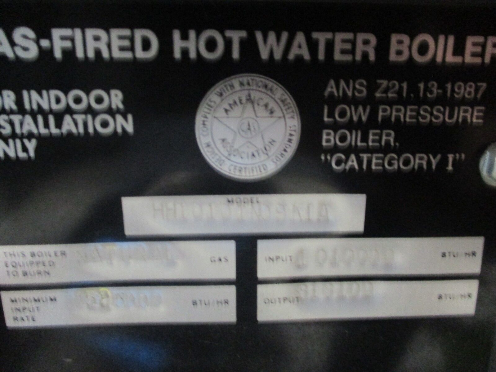 Teledyne Laars Natural Gas Hot Water Boiler HH1010IN09K1A 1010000 BTU Input Used