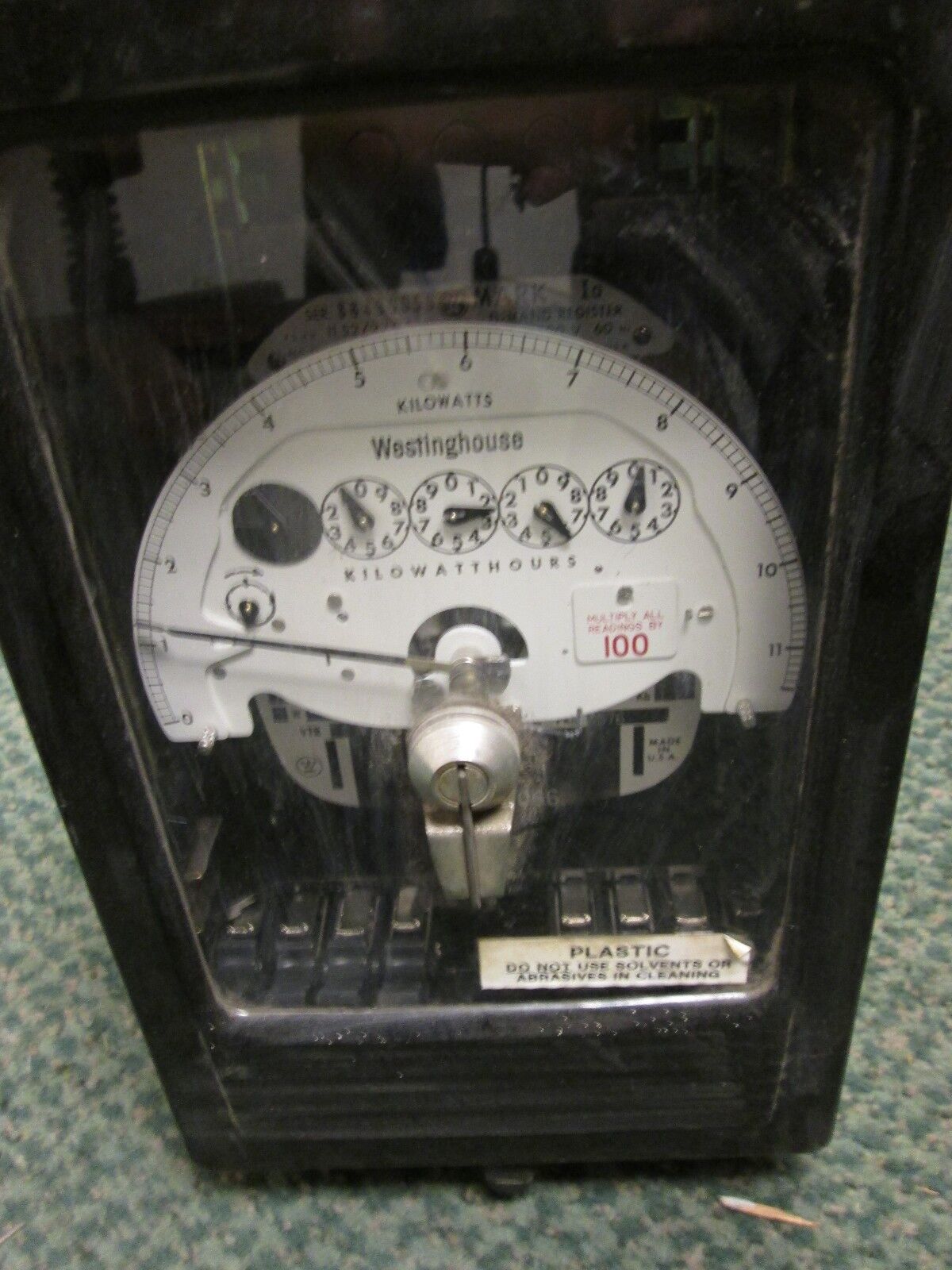 Westinghouse Kilowatt Meter 20 D5B-2FM 129V 3W Used