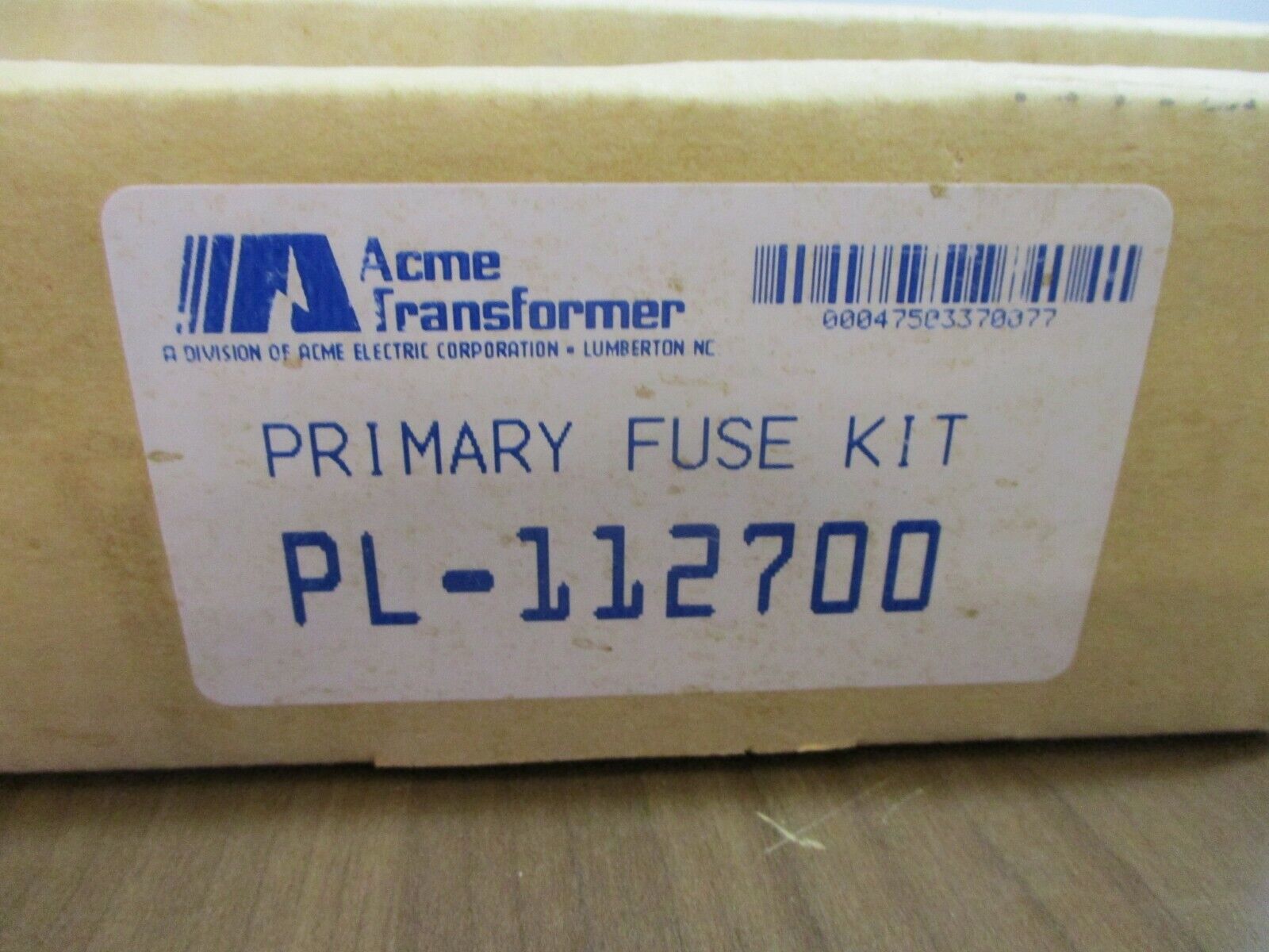Acme Transformer Primary Fuse Kit PL-112700 New Surplus