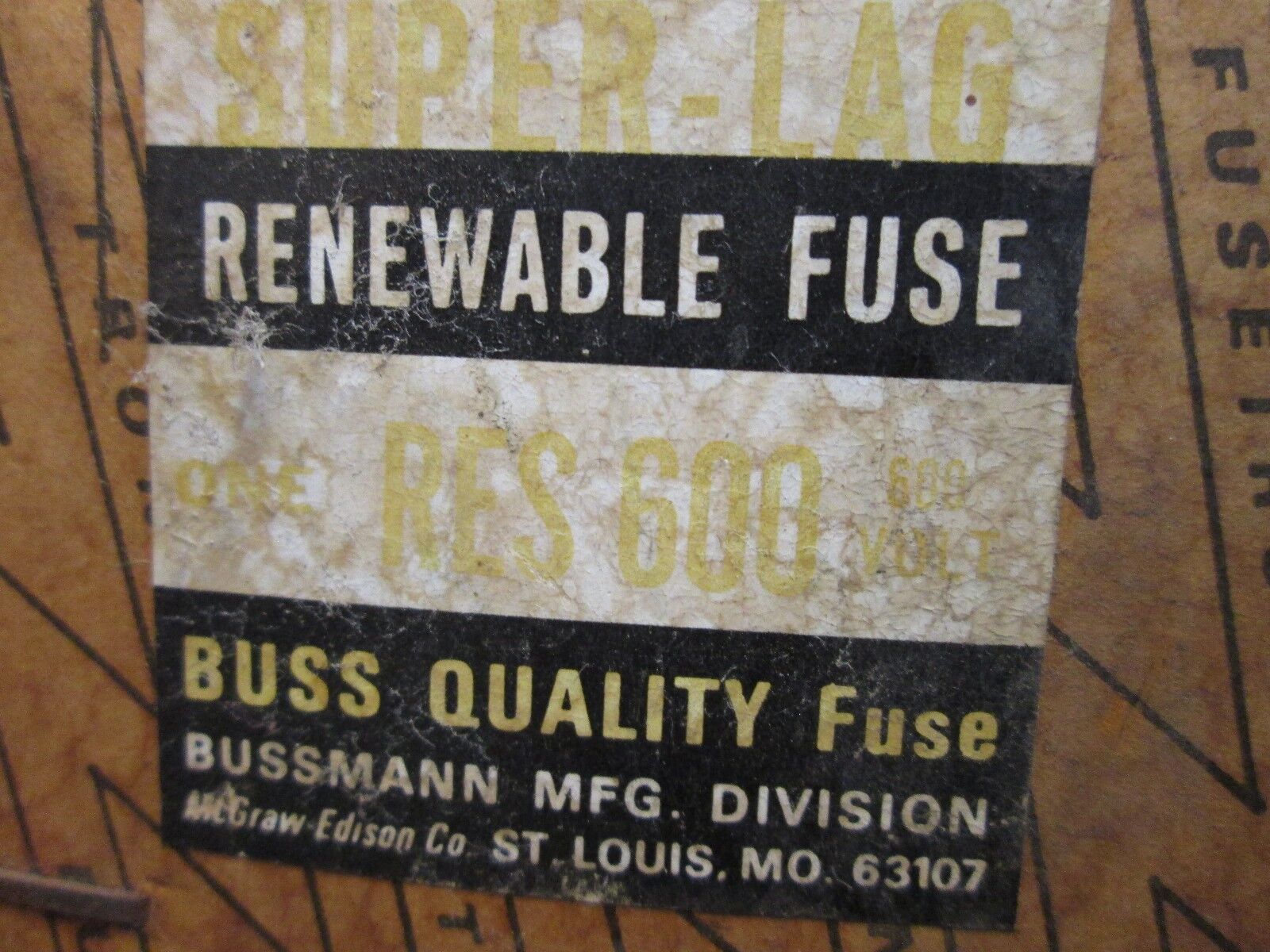 Buss Renewable Fuse RES 600 600V 600A New Surplus