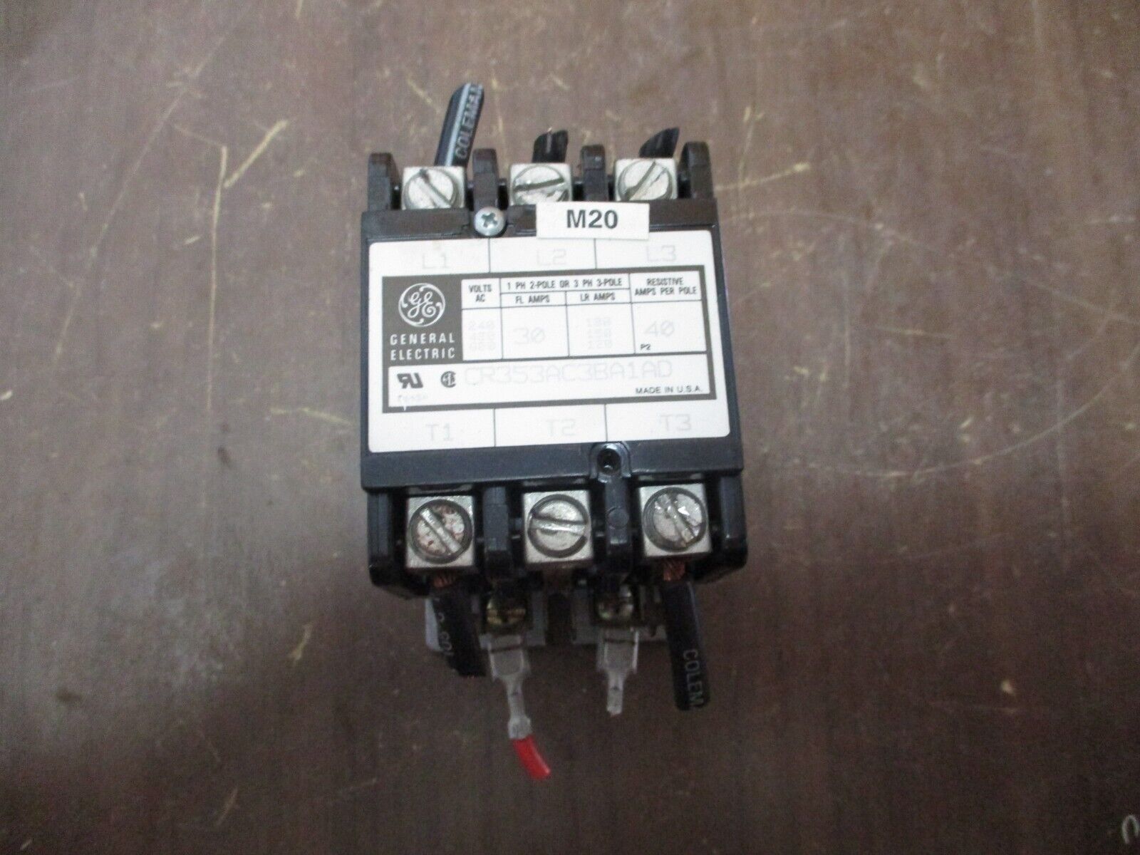 GE Contactor CR353AC3BA1AB 120V Coil 30A 600V Used