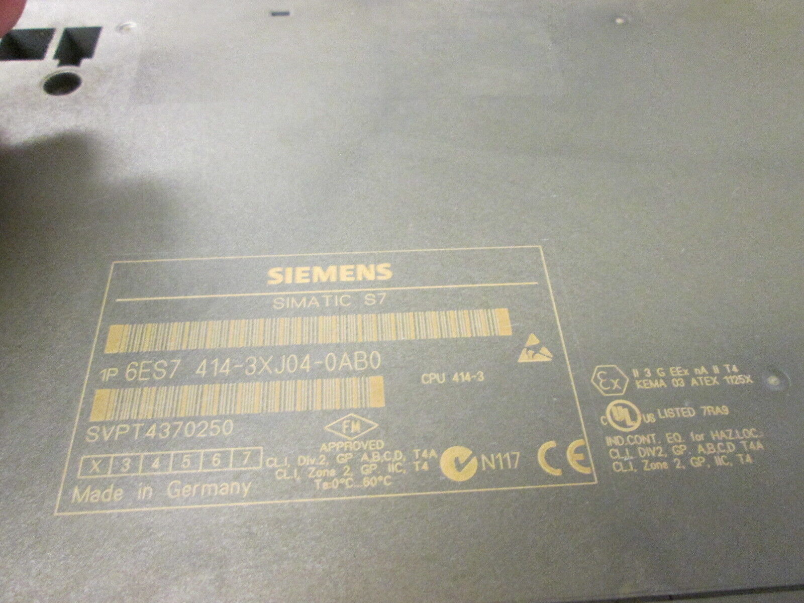 Siemens Simatic S7 Processor Module 6ES7 414-3XJ04-0AB0 Used