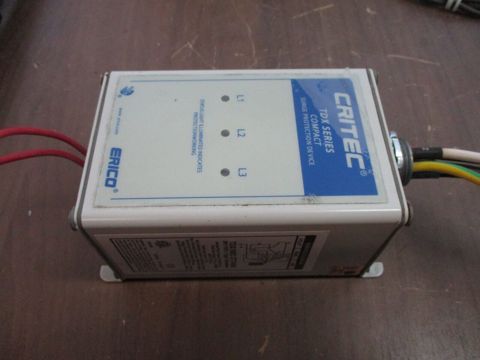 Erico Critec TDX Series Compact Surge Protection Device TDX100C 277/480 3Ph Used