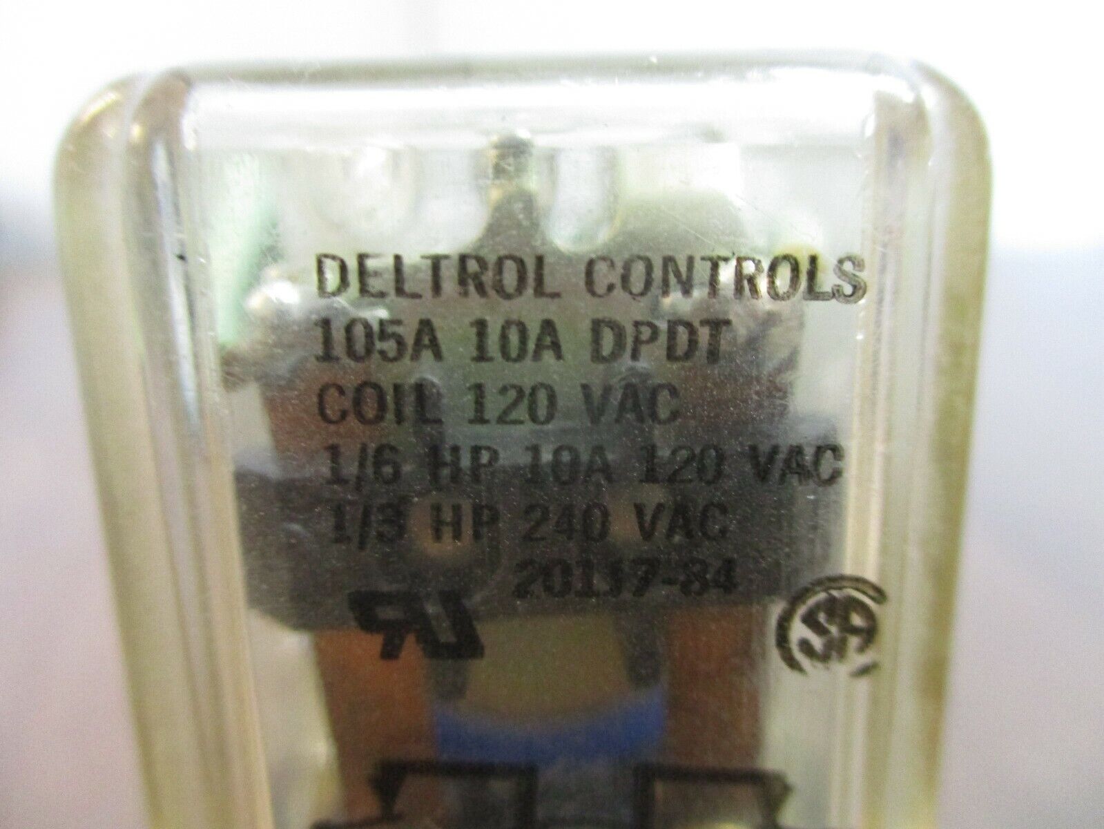 Deltrol Controls Relay 105A 10A DPDT 120V Coil w/ Base *Lot of 5* Used