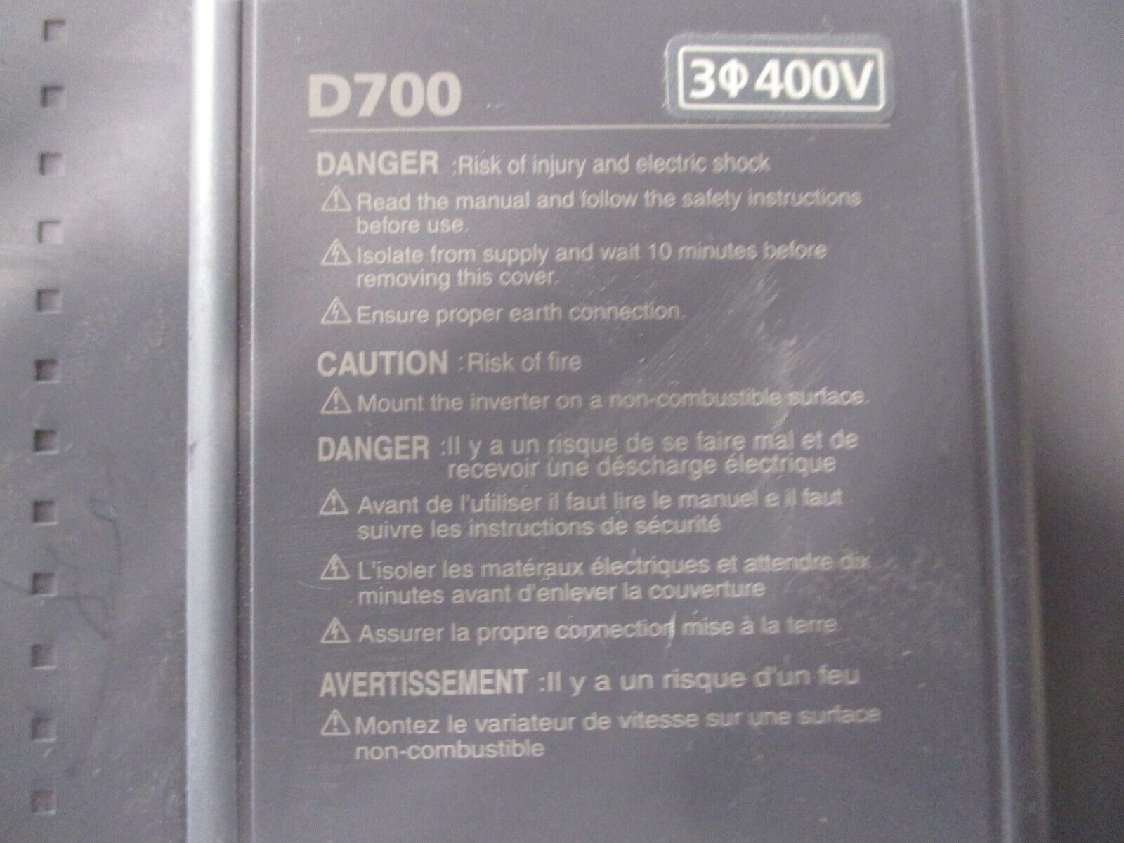Mitsubishi D700 AC Drive FR-D740-120-NA 7.5 HP 3Ph Input: Output: Used