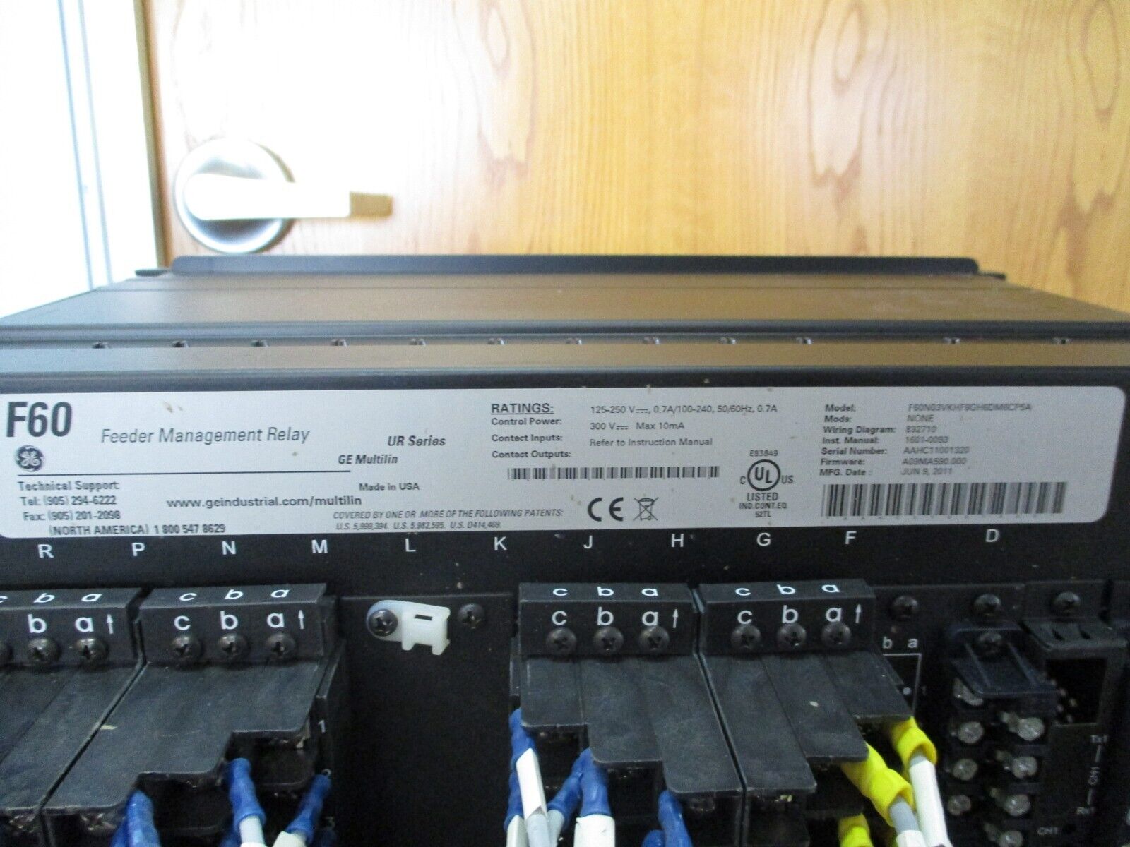 GE Multilin F60 UR Series Feeder Management Relay F60N03VKHF8GH6DM6CP5A Used