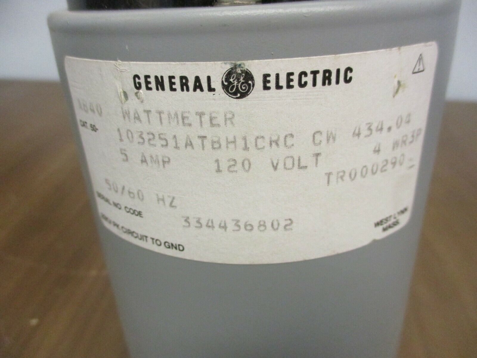 GE AC Wattmeter 50-103251ATBH1CRC Range: 0-500kW *Broken Corner* Used