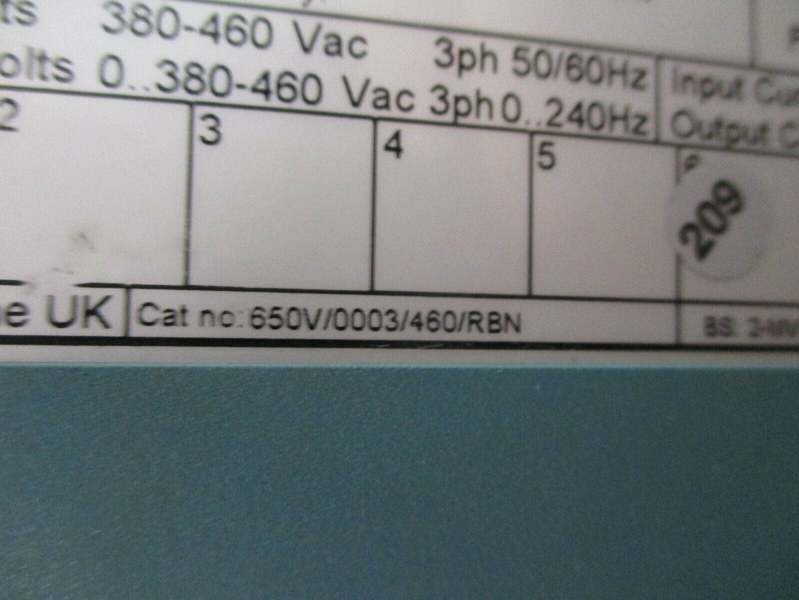 SSD 650 Series AC Drive 650V/0003/460/RBN 3HP 3Ph w/ Keypad Used