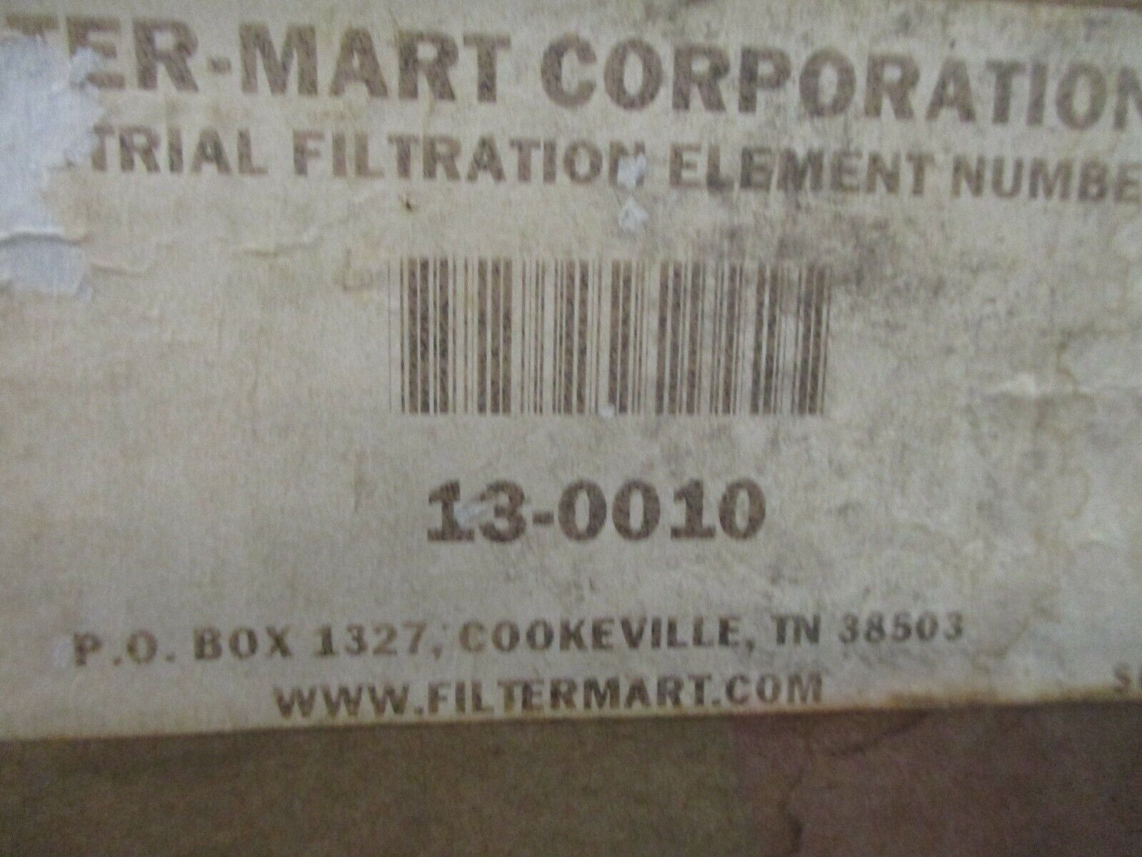 Filter-Mart Filter Element 13-0010 *Box of 6* New Surplus