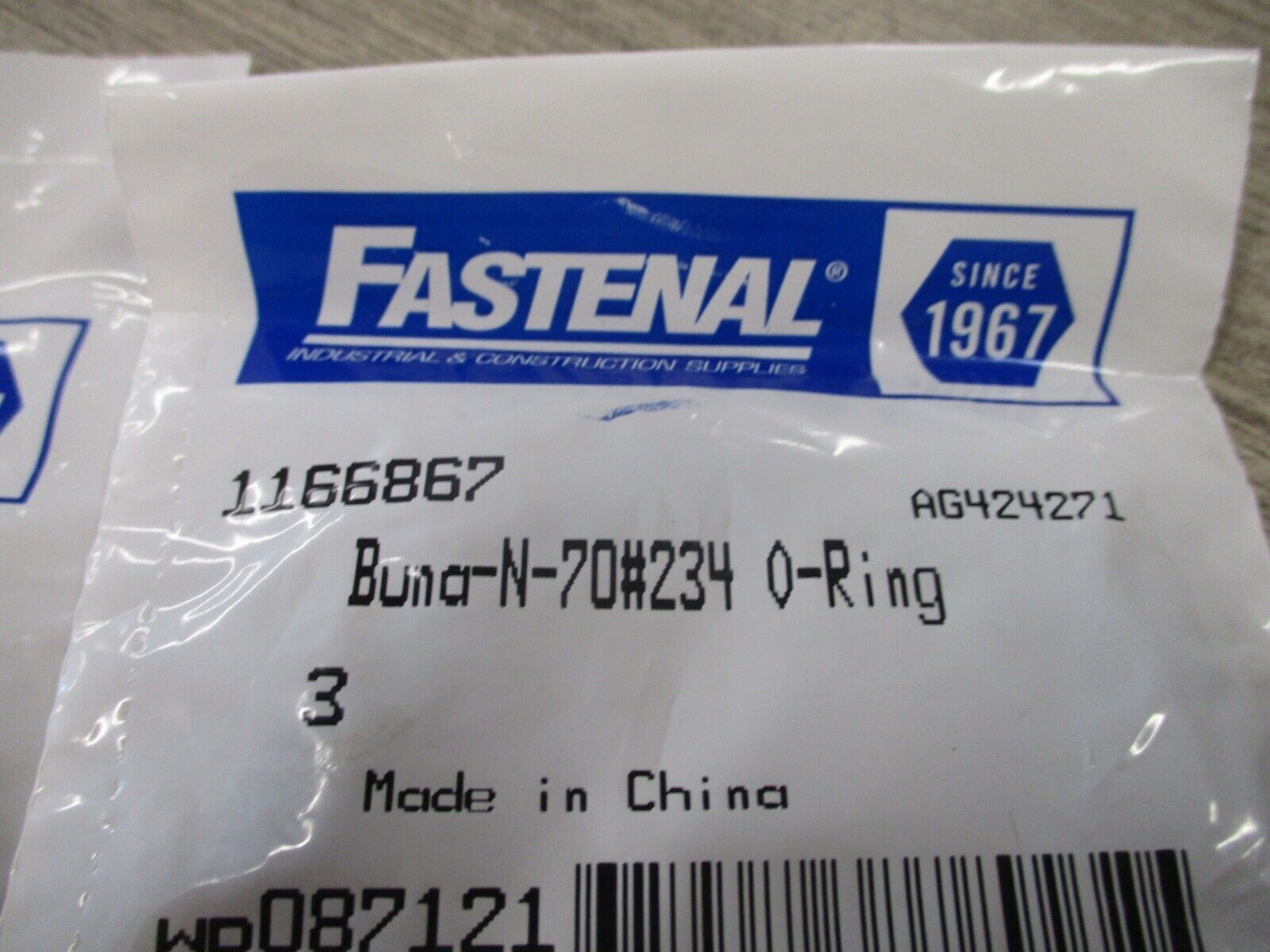 Fastenal Buna-N-70#234 O-Ring 1166867 *2 Packs of 3* New Surplus