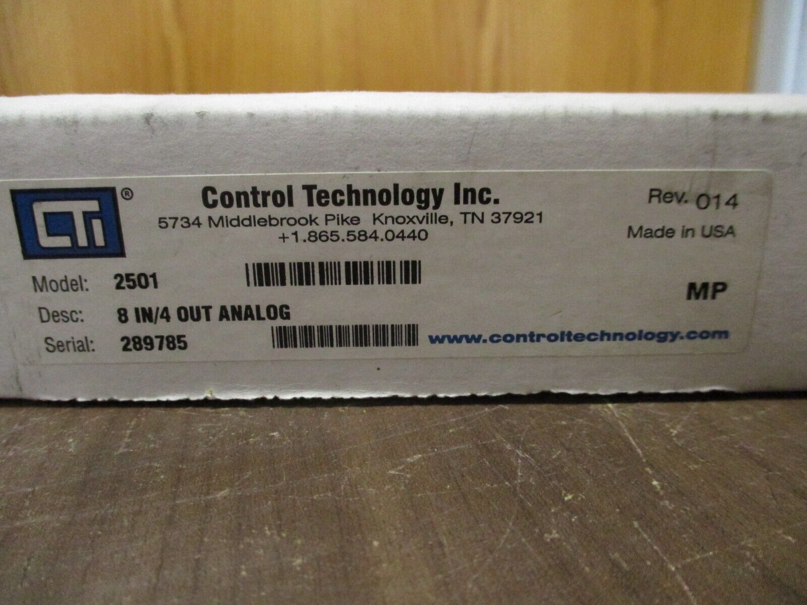 Control Technology Analog I/O Module 2501 Rev. 014 8 In / 4 Out New Surplus
