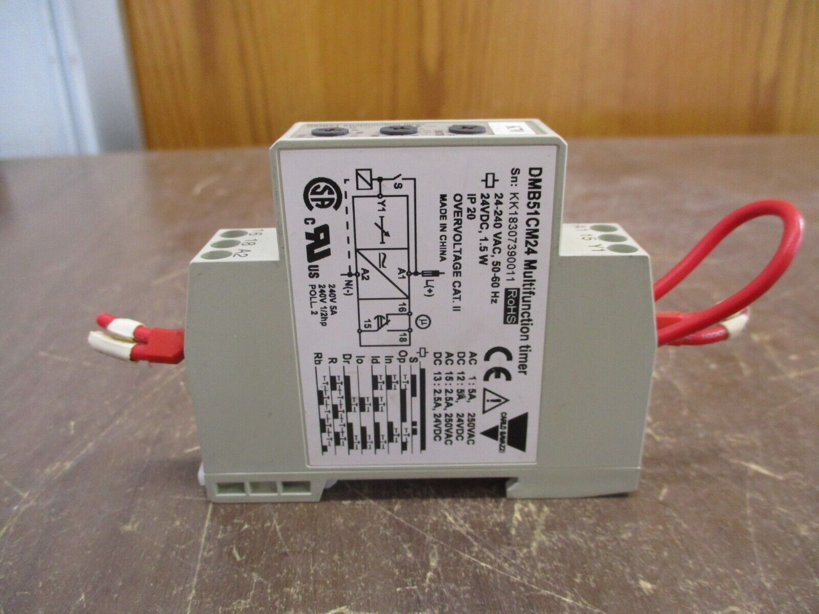 Carlo Gavazzi DMB51 Multifunction Timer DMB51CM24 24-120VAC 24VDC Used