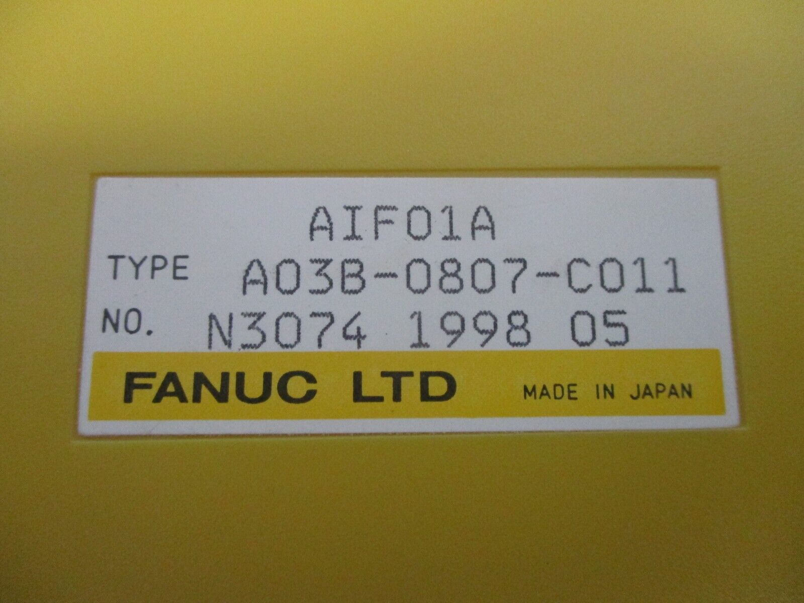Fanuc Interface Module A03B-0807-C011 Used