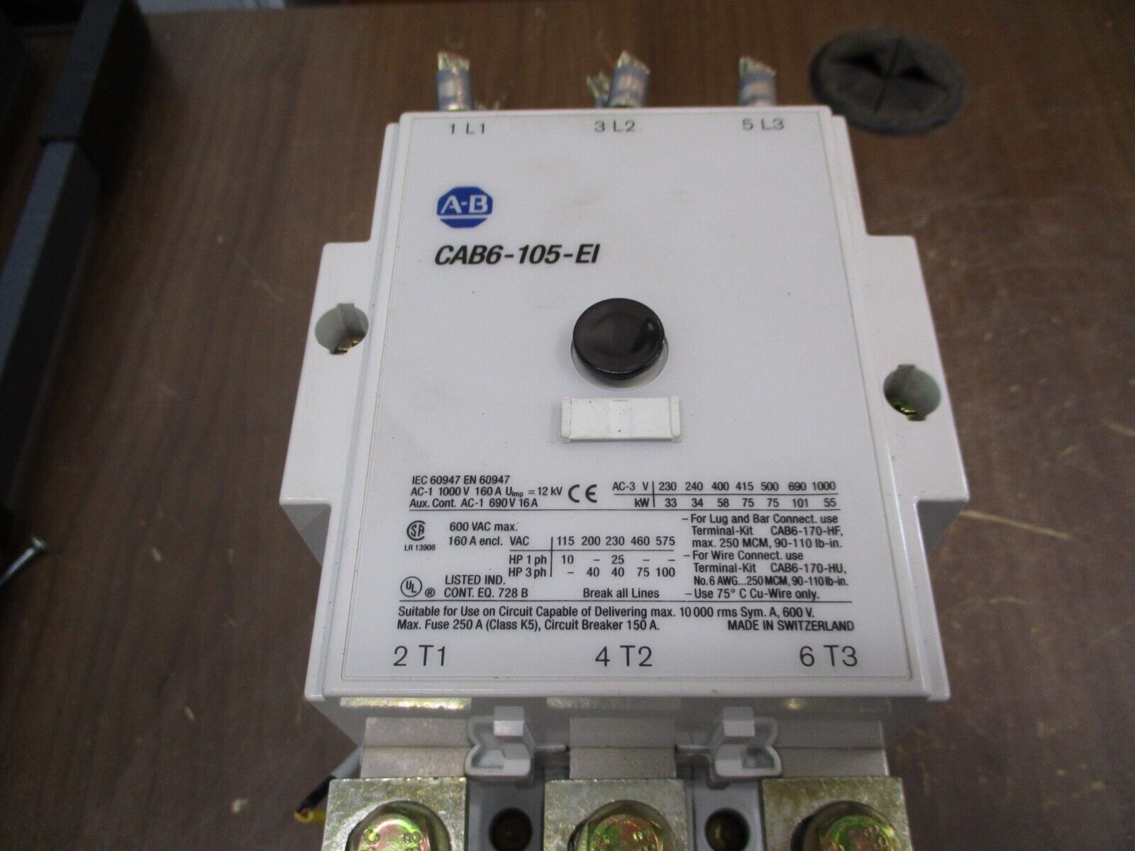 Allen-Bradley Starter CAB6-105-EI / 193-A5M5 380-400V Coil Trip: 57-180A 600V
