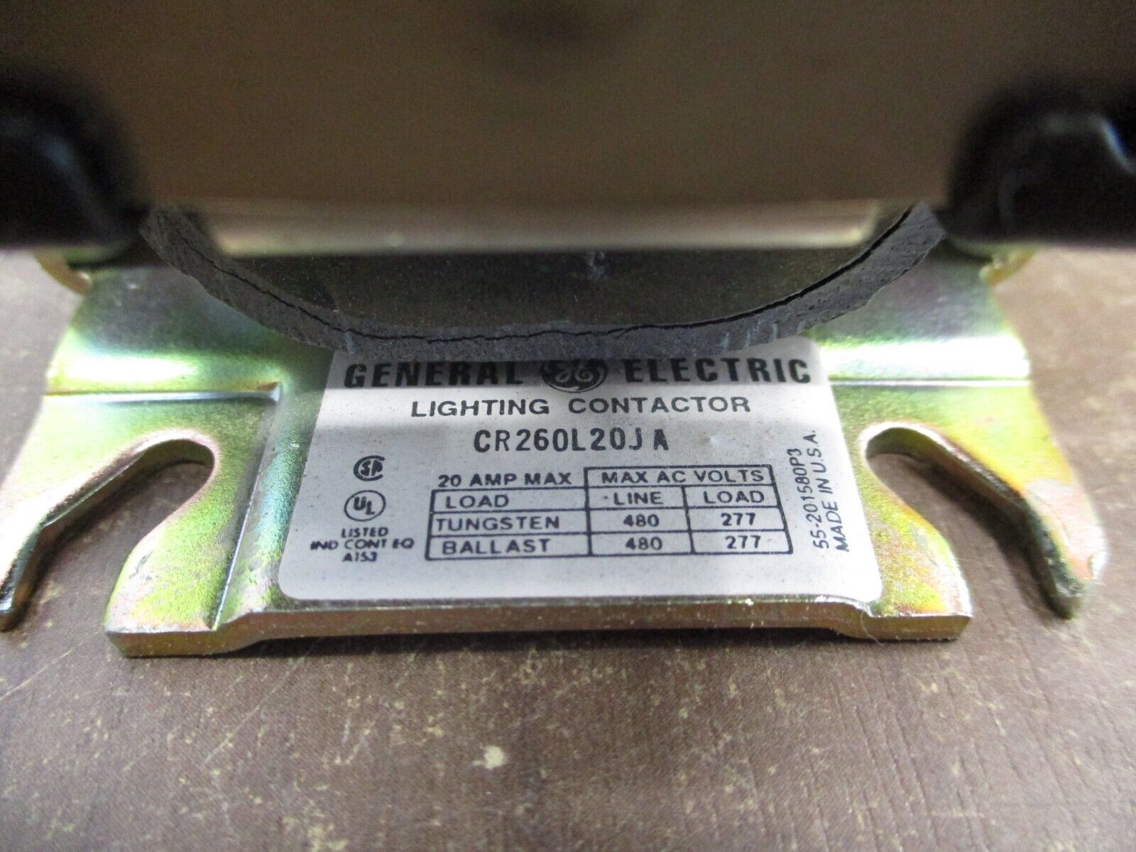 GE Lighting Contactor CR260L20JA 20A 120V Coil Used
