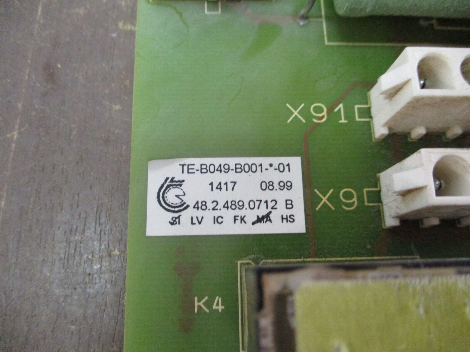 Piller TE-B049-B001-*-01 Board 48.2.498.0712 Rev. B Used