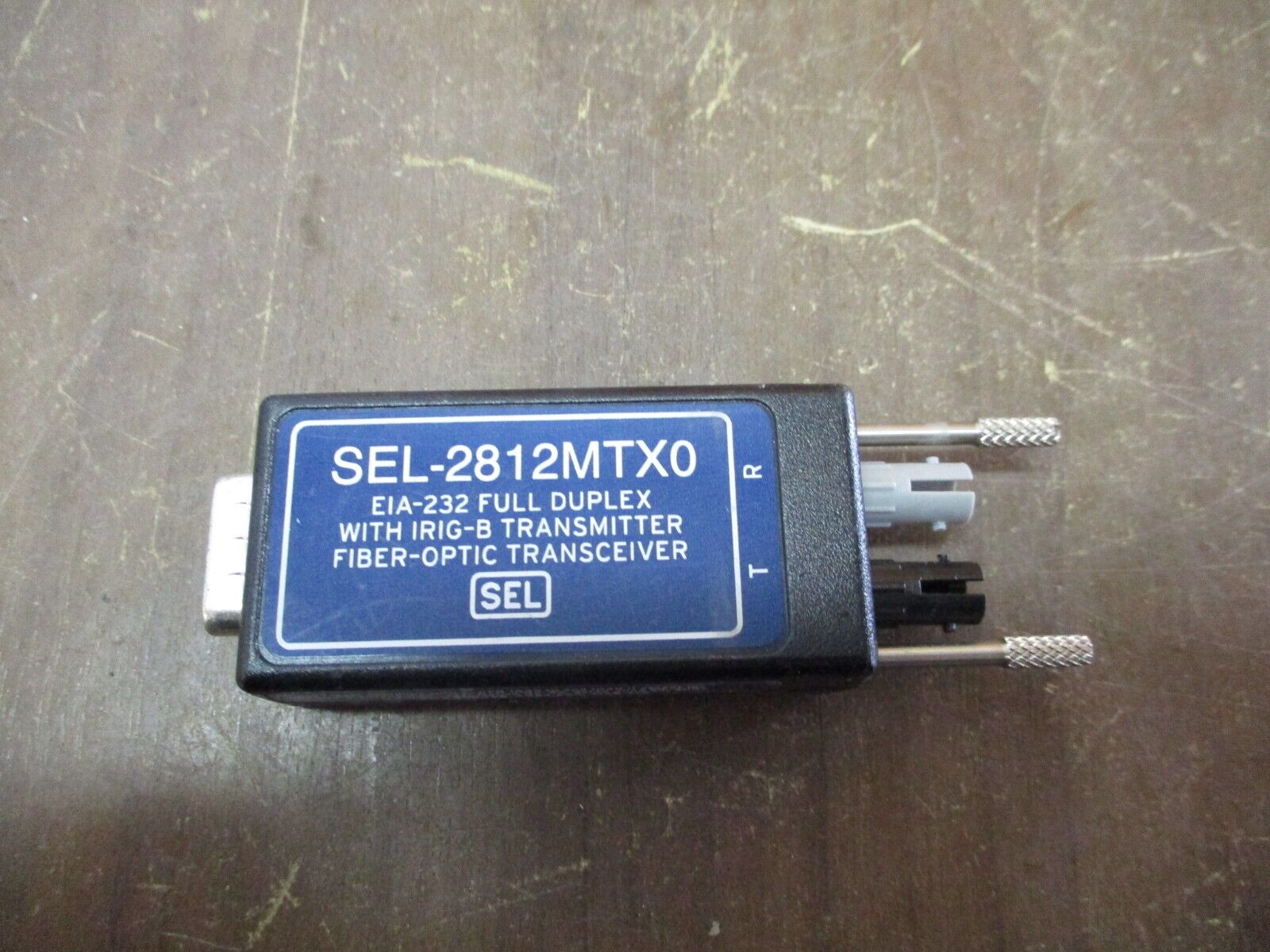 SEL Fiber-Optic Transceiver SEL-2812MTX0 EIA-232 Full Duplex Used