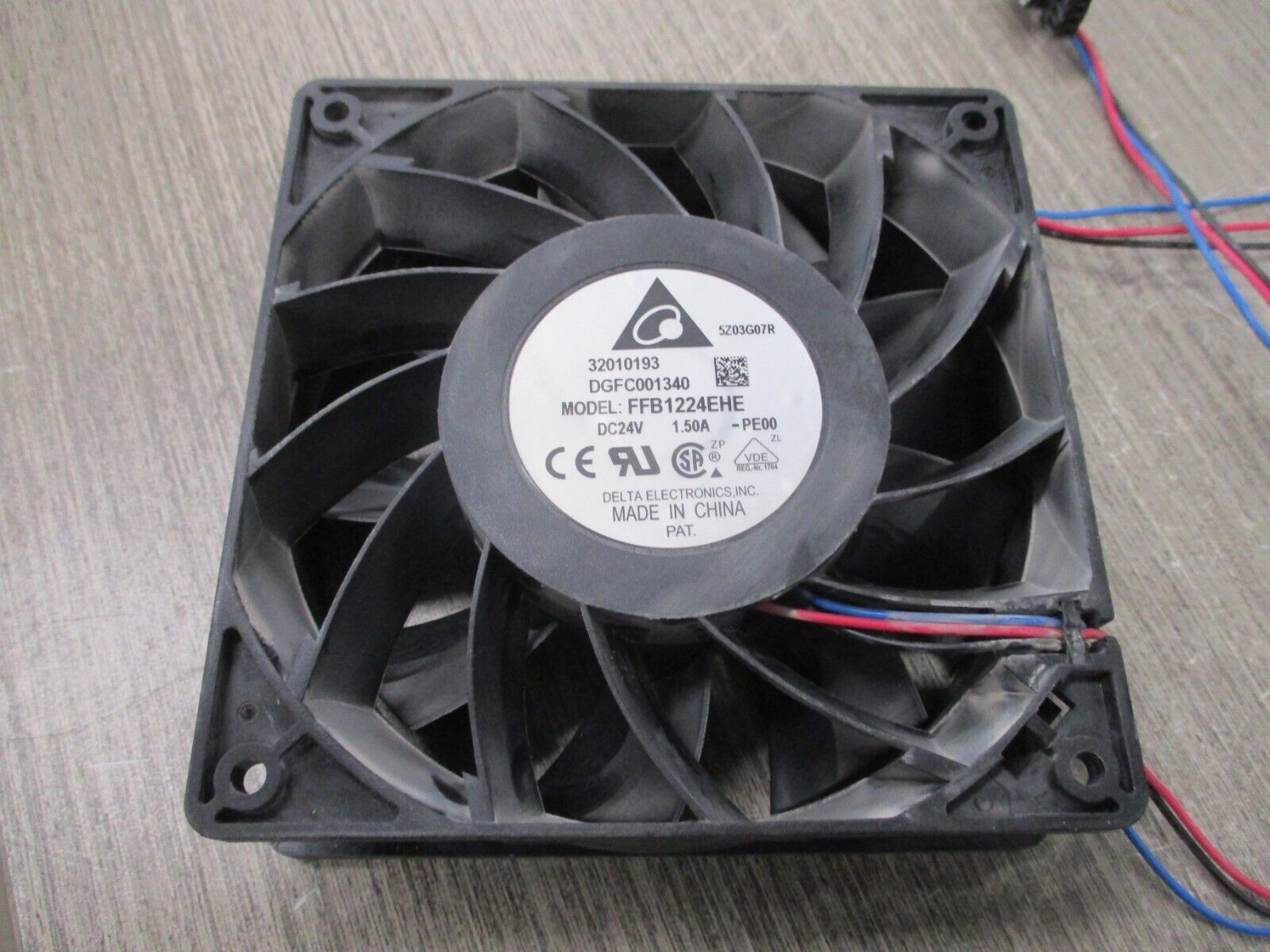 Delta Axial Fan FFB1224EHE 24VDC 1.50A Used