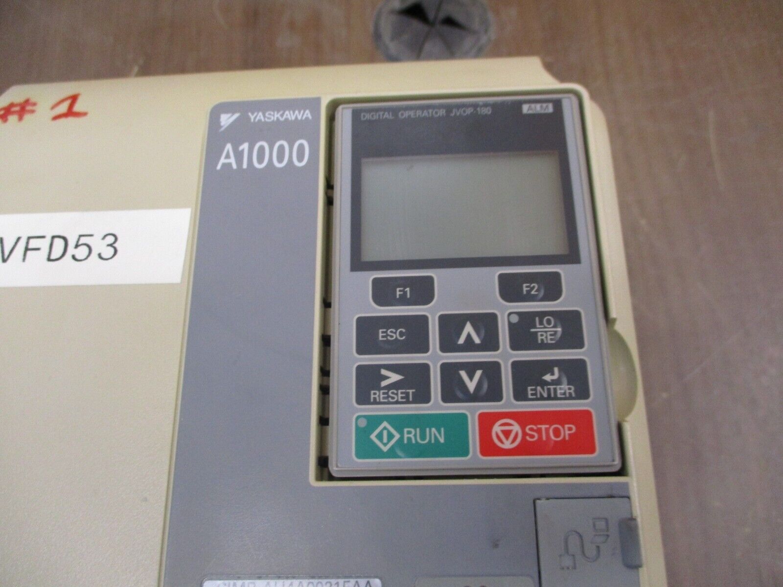 Yaskawa A1000 AC Drive CIMR-AU4A0031FAA Rev. D 20HP 3Ph w/ Keypad Used