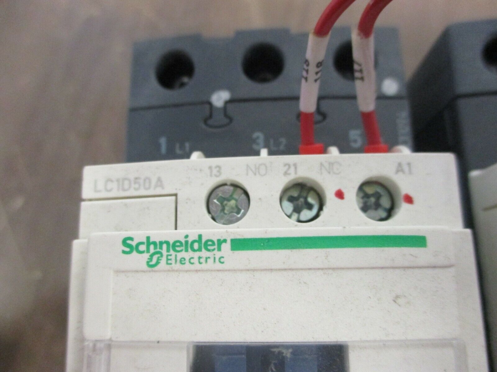 Schneider Electric Starter LC1D50A/LRD365L 120V Coil Trip: 48-65A Used