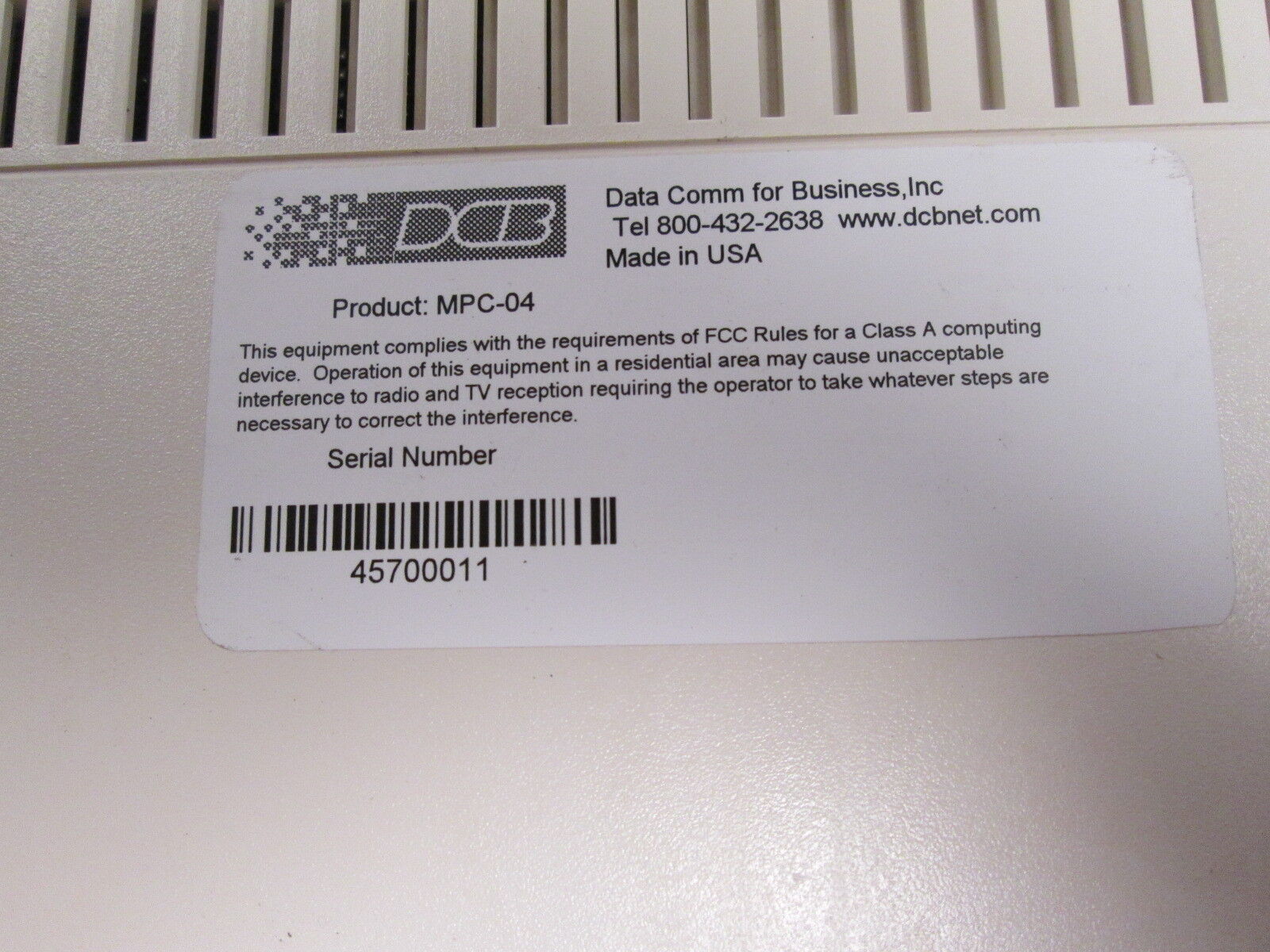 DCB Multi-Port Controller MPC-04 4-Port Used