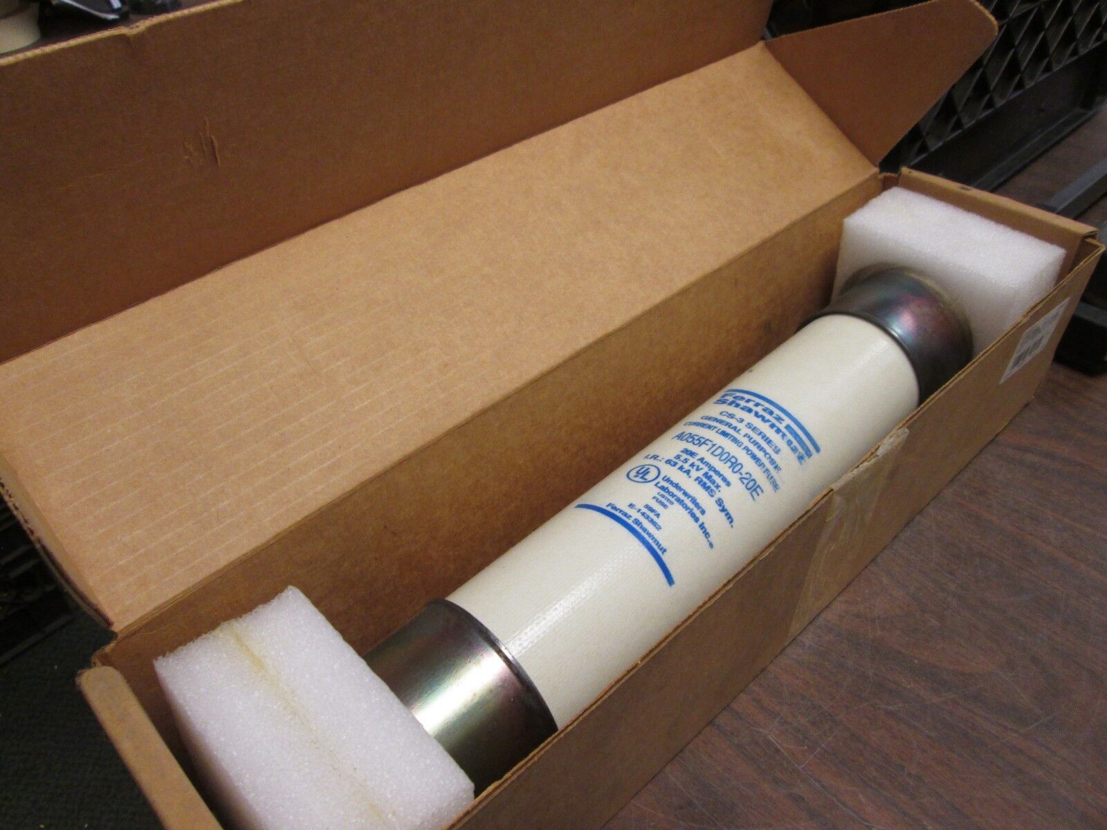 Ferraz Shawmut Amp-Trap Fuse A055F1D0R0-20E 5.5KV 20E Amps New Surplus