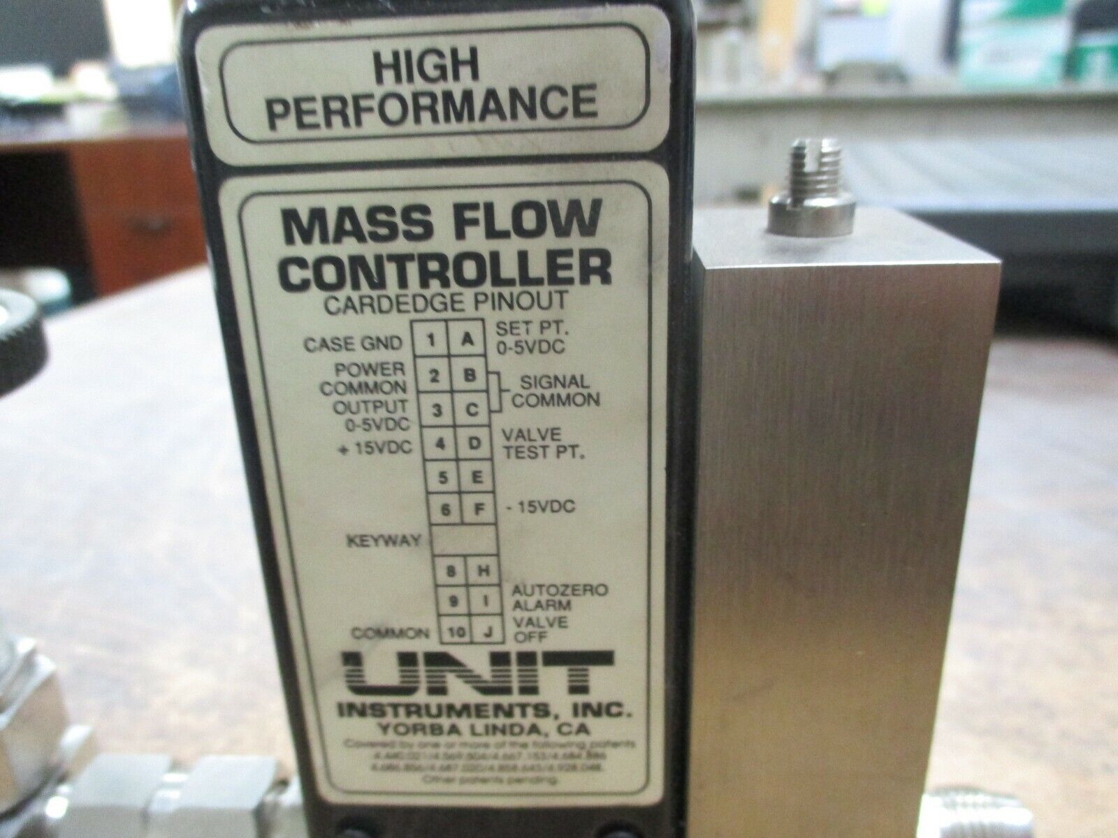 Unit Instruments Mass Flow Controller UFC-1100A Output: 0-5VDC Power: 15VDC Used