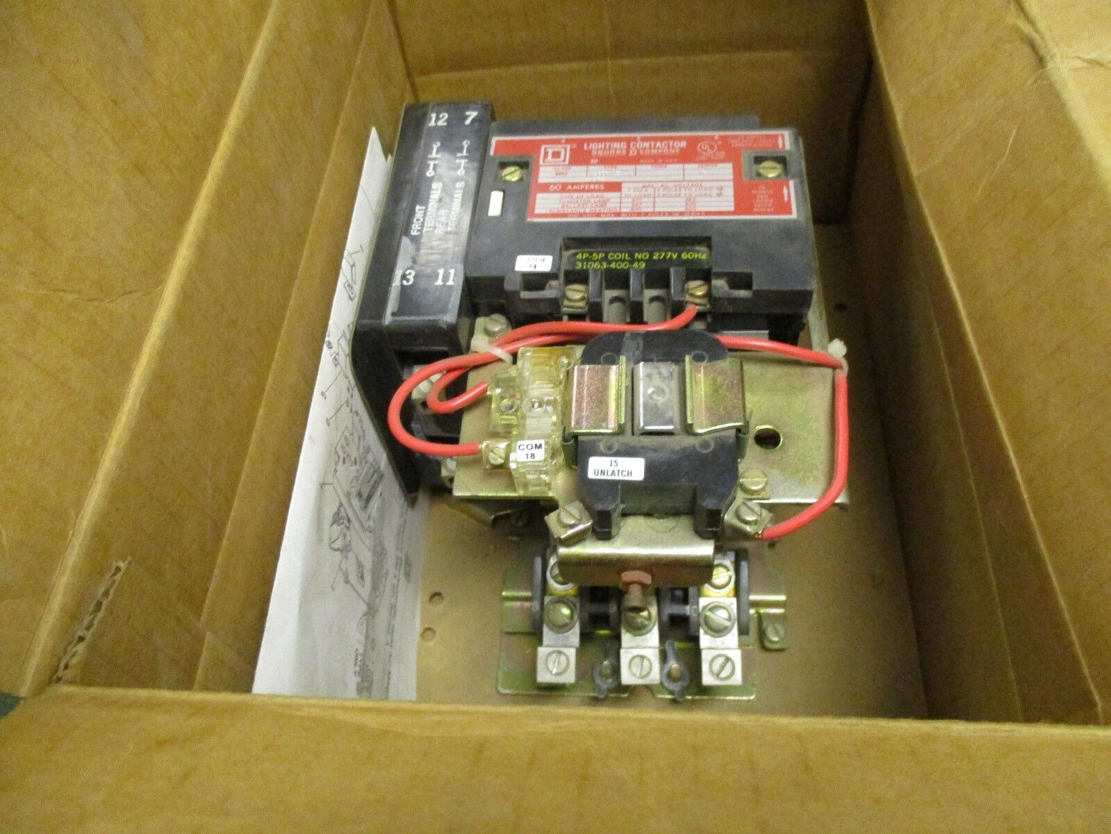 Square D Lighting Contactor 8903 SP013V04 277V Coil 60A New Surplus