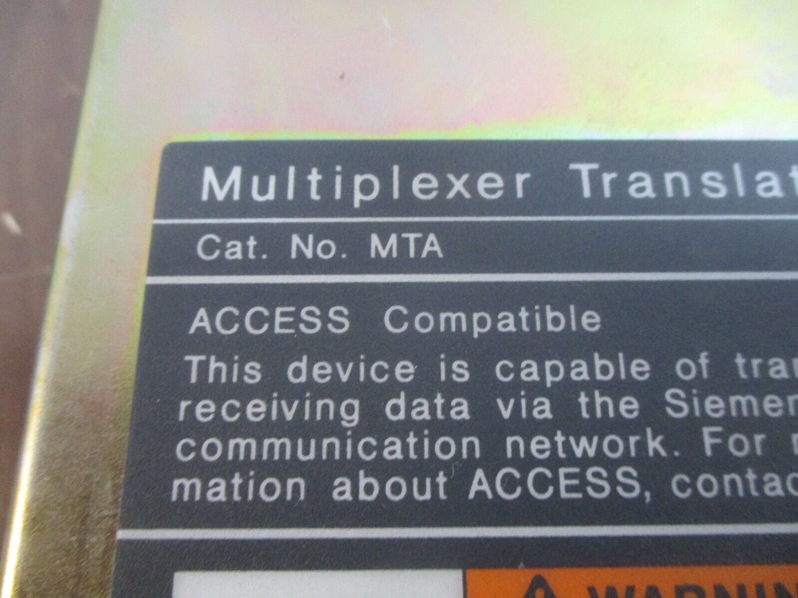 Siemens Multiplexer Translator MTA 120V 60Hz 1.5VA Used