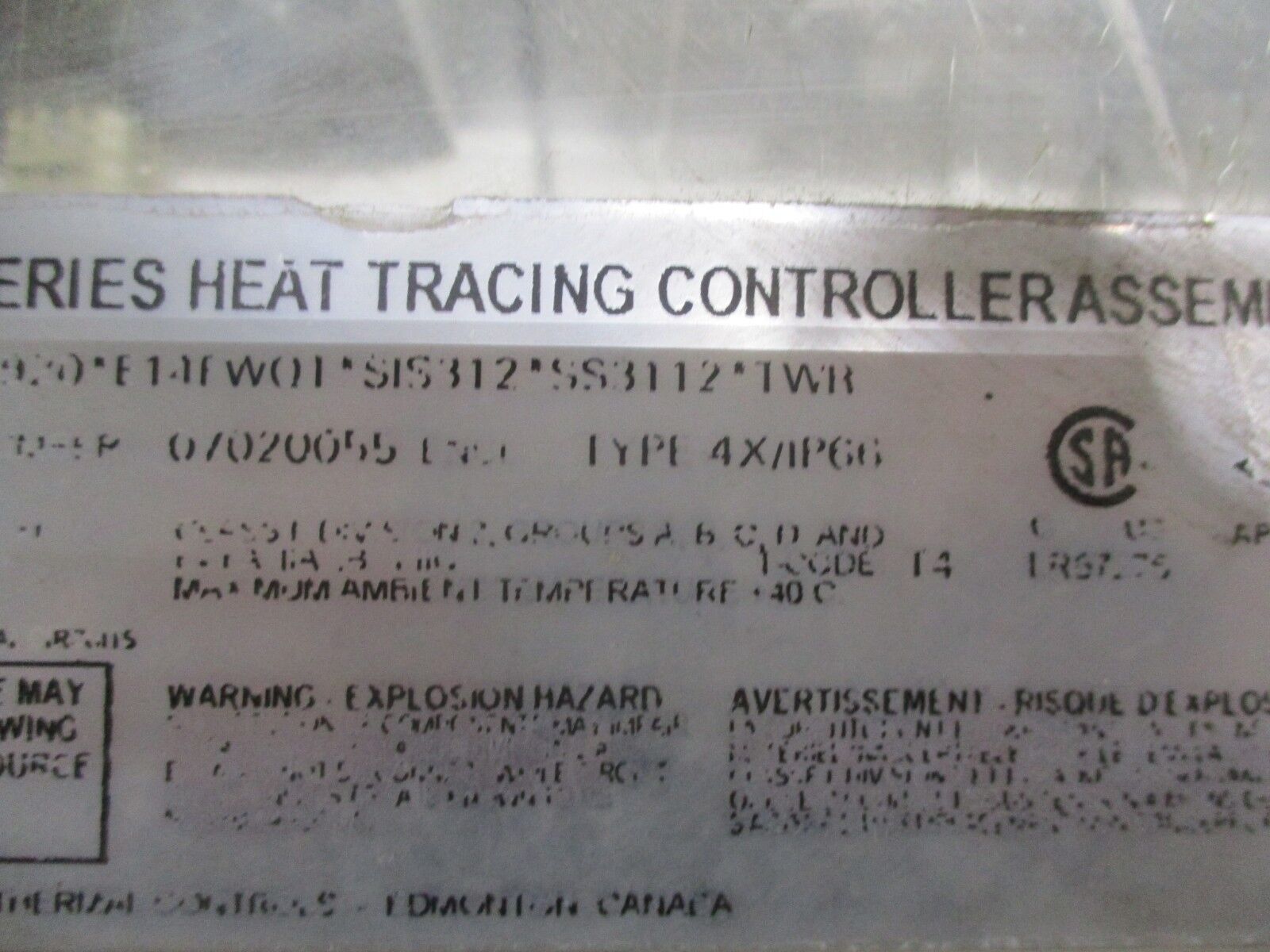 DigiTrace 920 Series Heat Tracing Controller Assembly 920*E14FWQ1*SIS312*SS3112