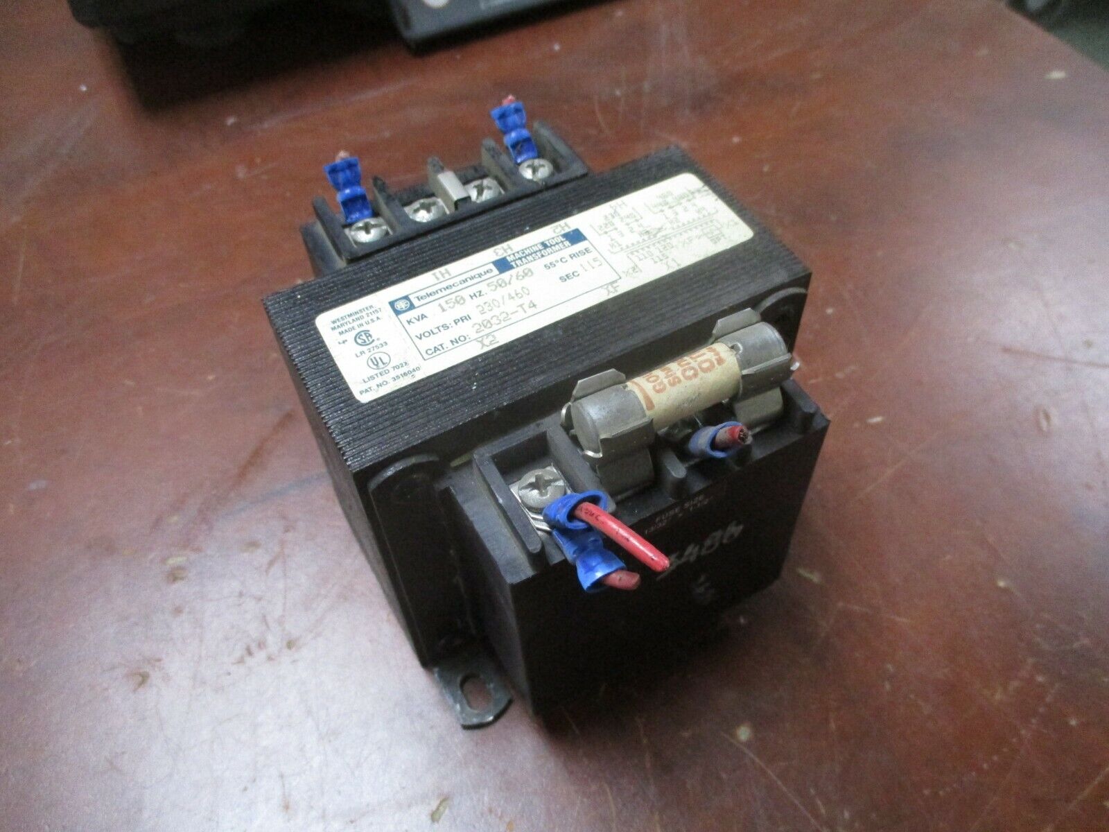 Telemecanique Transformer 2032-T4 0.150KVA Pri: 230/460V Sec: 115V 50/60Hz Used