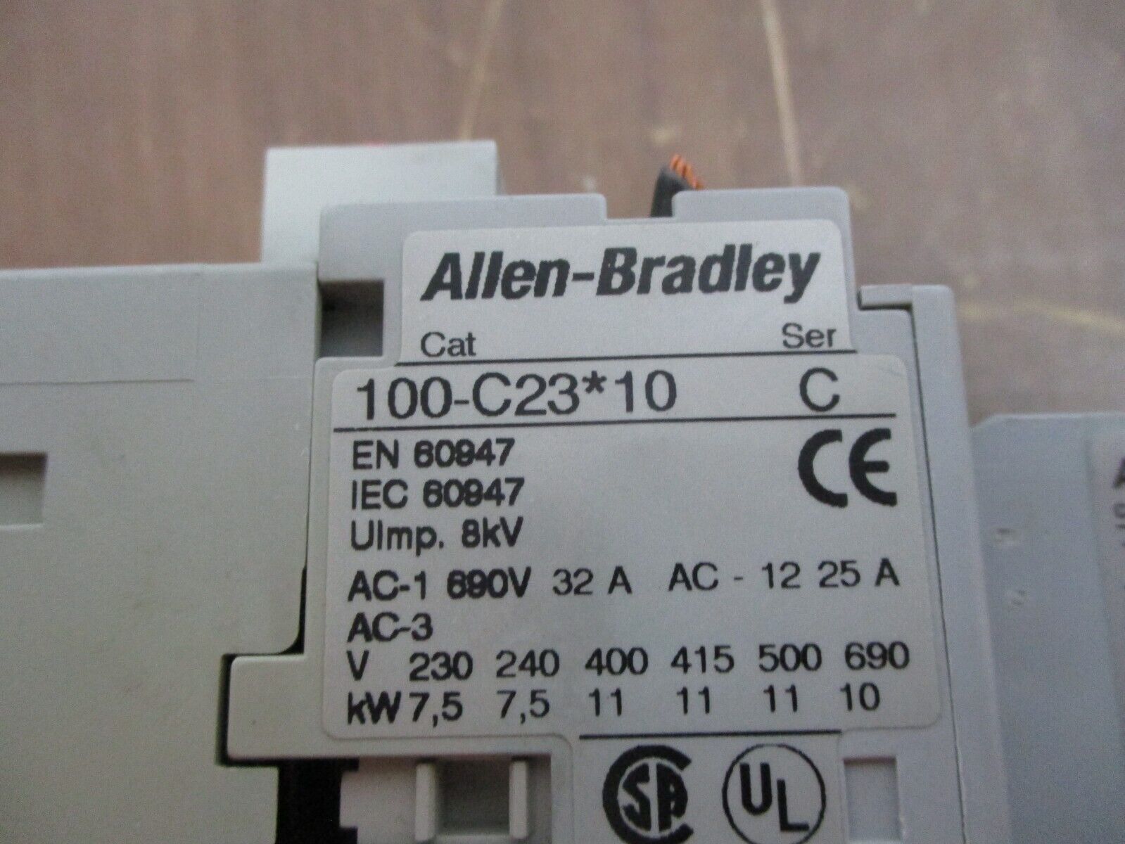Allen-Bradley Contactor 100-C23*10 Ser. C 120V Coil 30A 600V Used