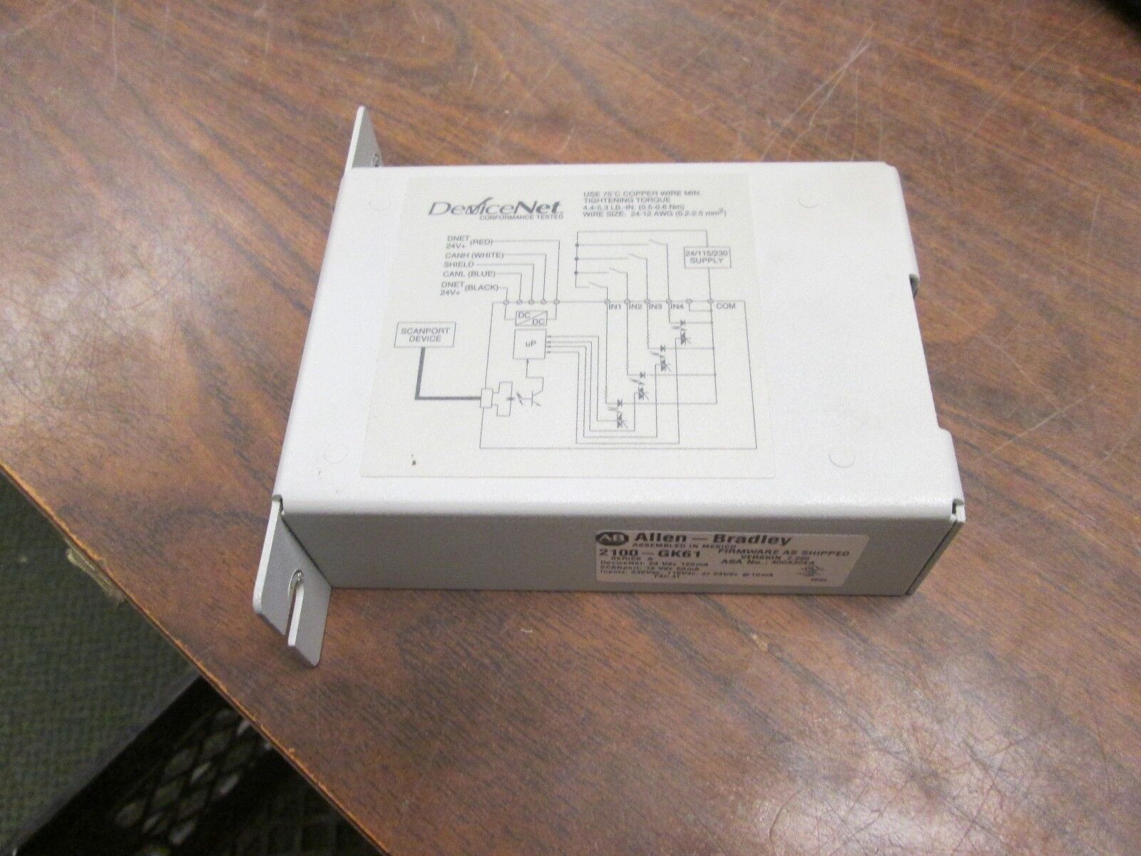 Allen-Bradley DeviceNet Comm Module 2100-GK61 FRN: 2.080 Series A Used