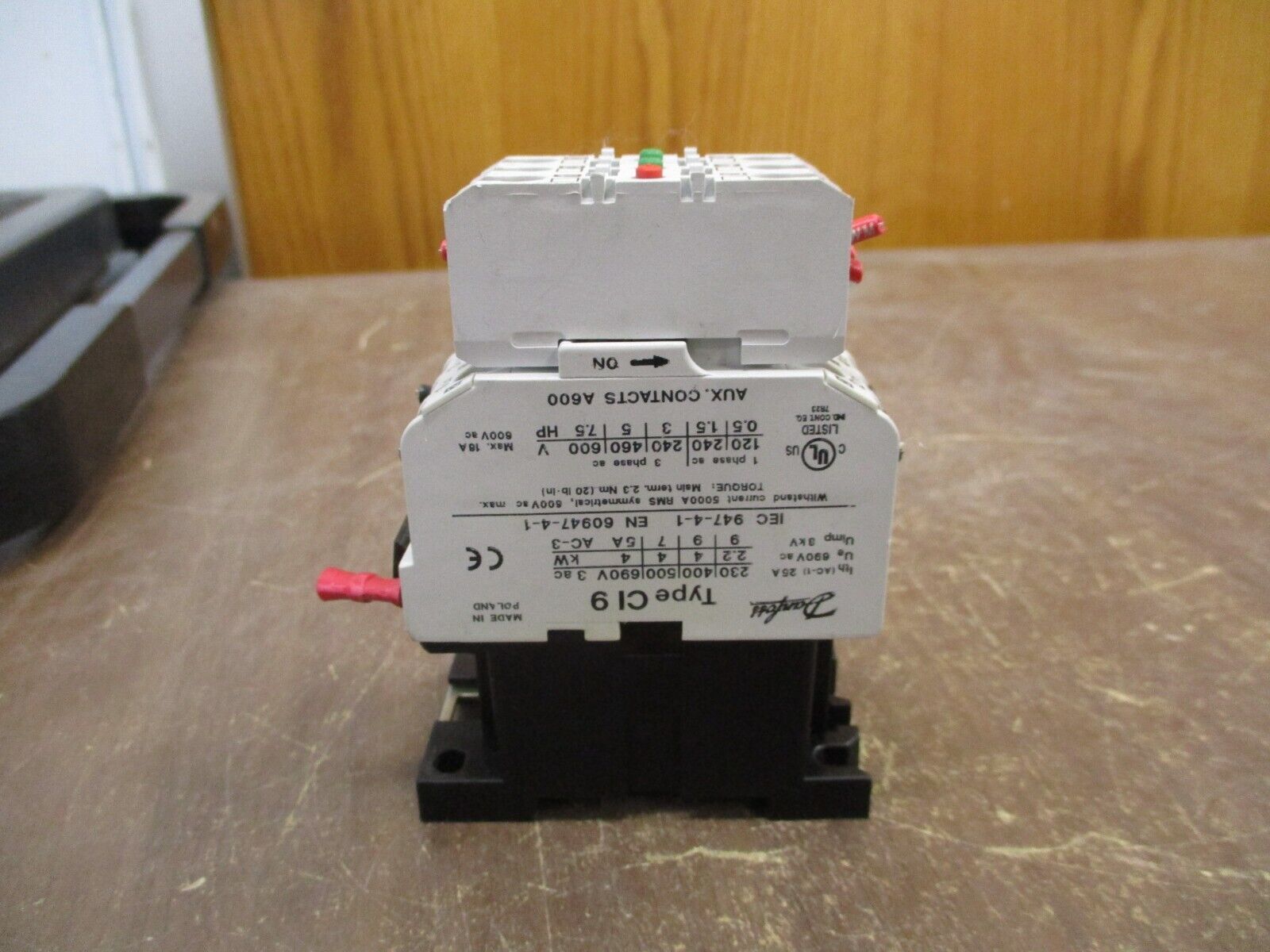Danfoss Contactor CI 9 110V Coil 18A 600V w/ (3) Aux Contact Used