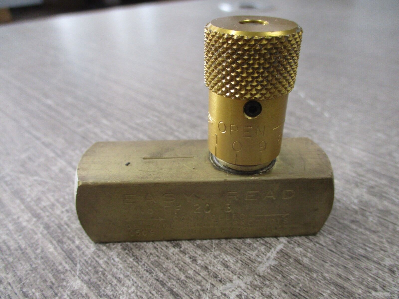 Deltrol Easy Read Flow Control Valve EF 20 B Used