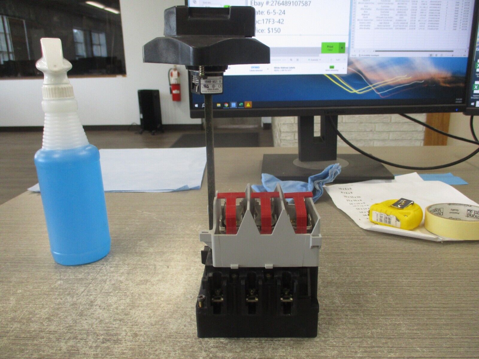 Allen-Bradley Fusible Disconnect Switch 194R-NJ030P3 Ser. B 30A 600V 3P Used