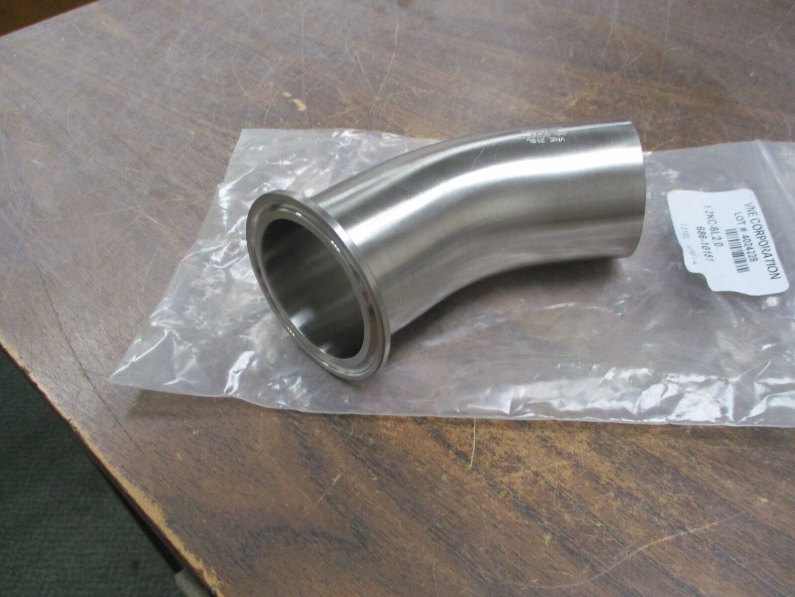 VNE Stainless Steel 45° Elbow E2KC-6L2.0 Size: 2" New Surplus