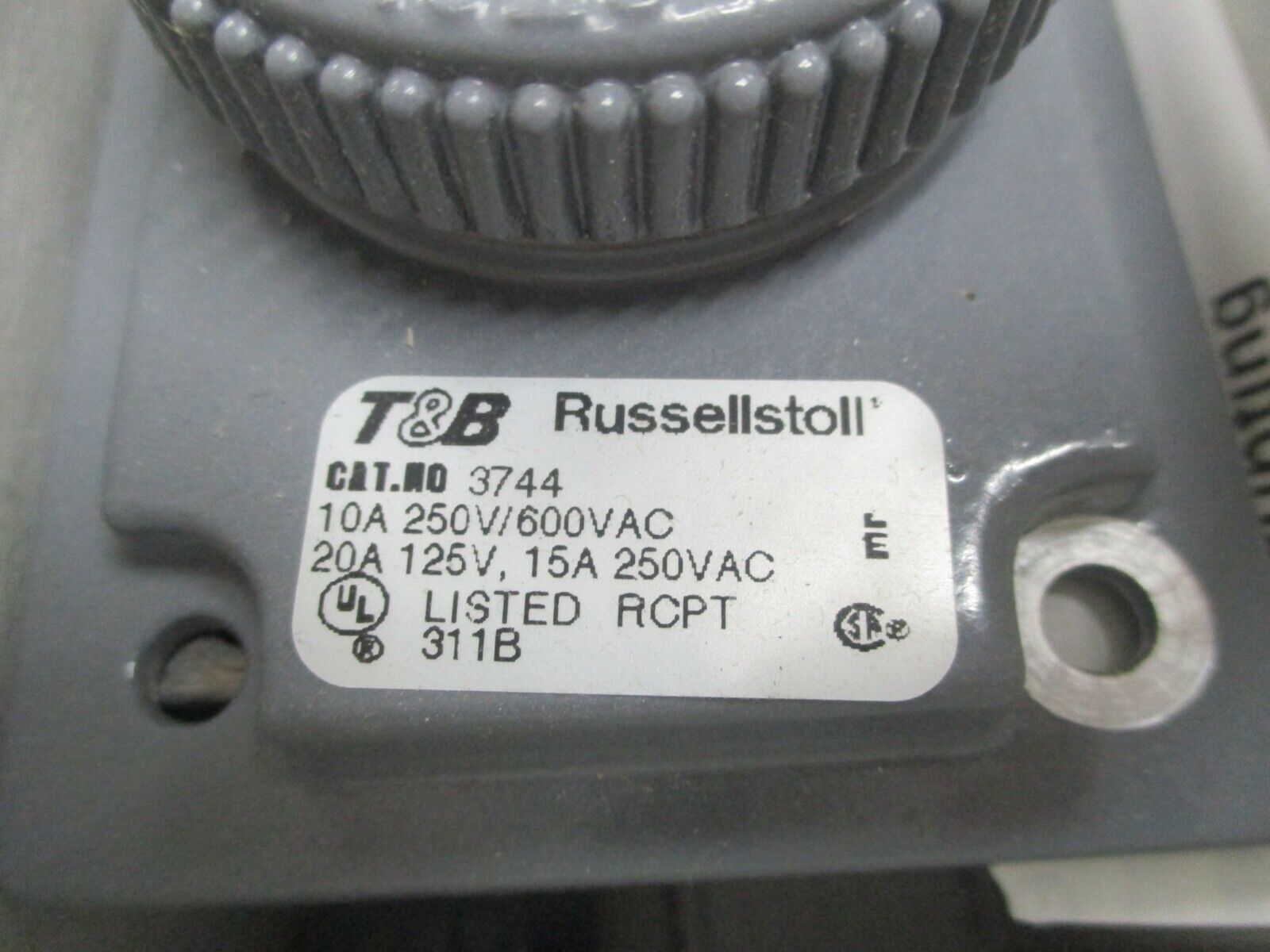 Russellstoll Receptacle 3744 10/15/20A 125/250/600V 3W 4P New Surplus