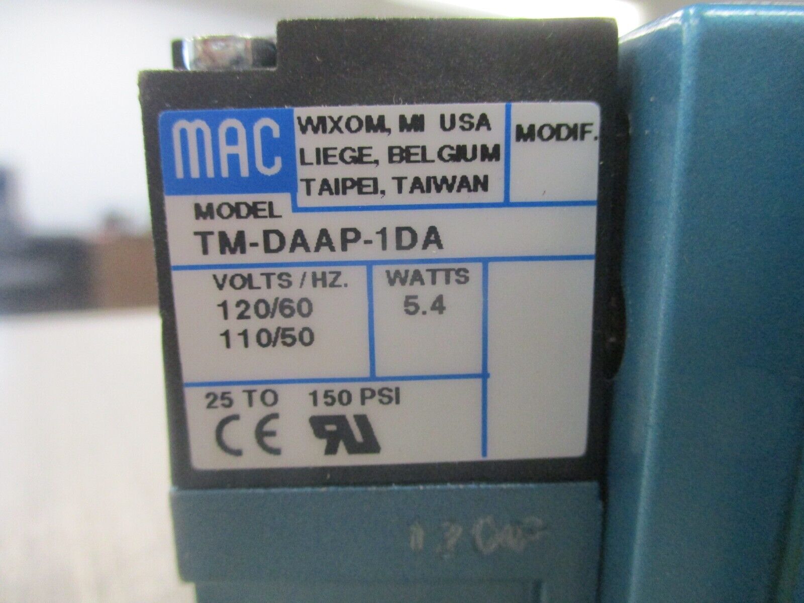 MAC Solenoid Valve 82A-EA-000-TM-DAAP-1DA Used