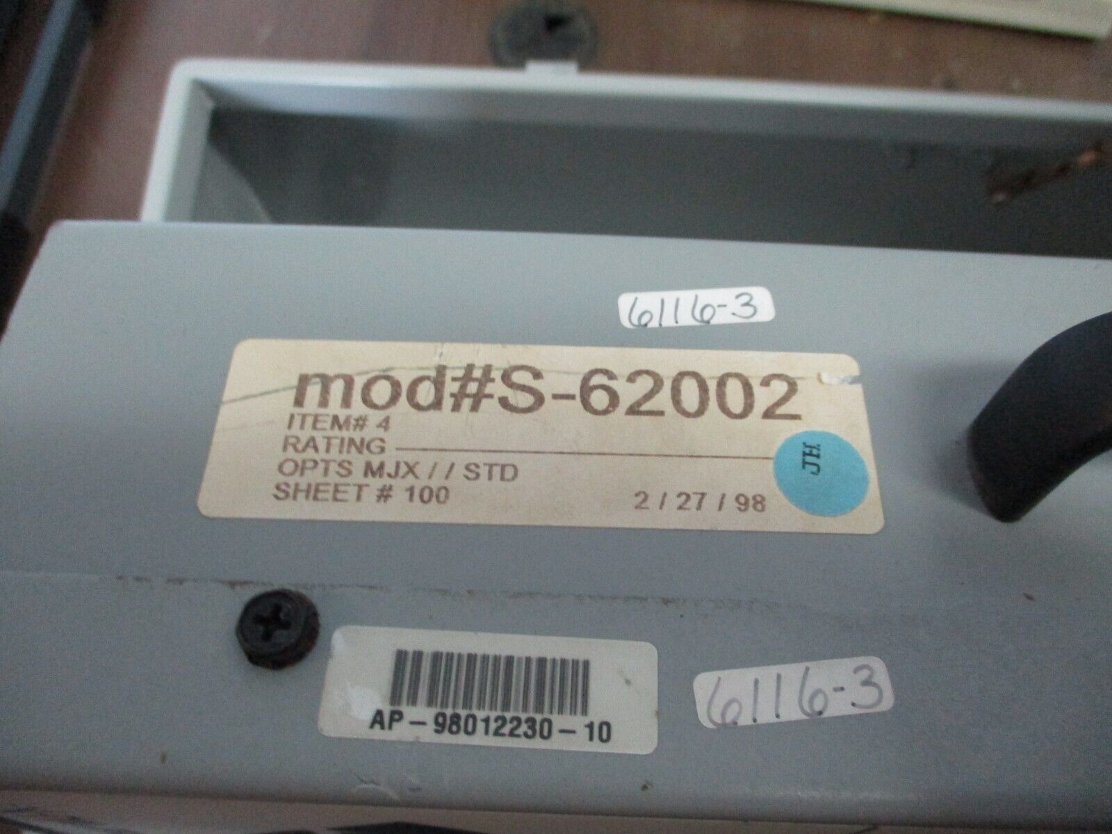 Siemens Accu/Stat MJ-X Voltage Regulator Control Panel S-62002 w/ Enclosure Used