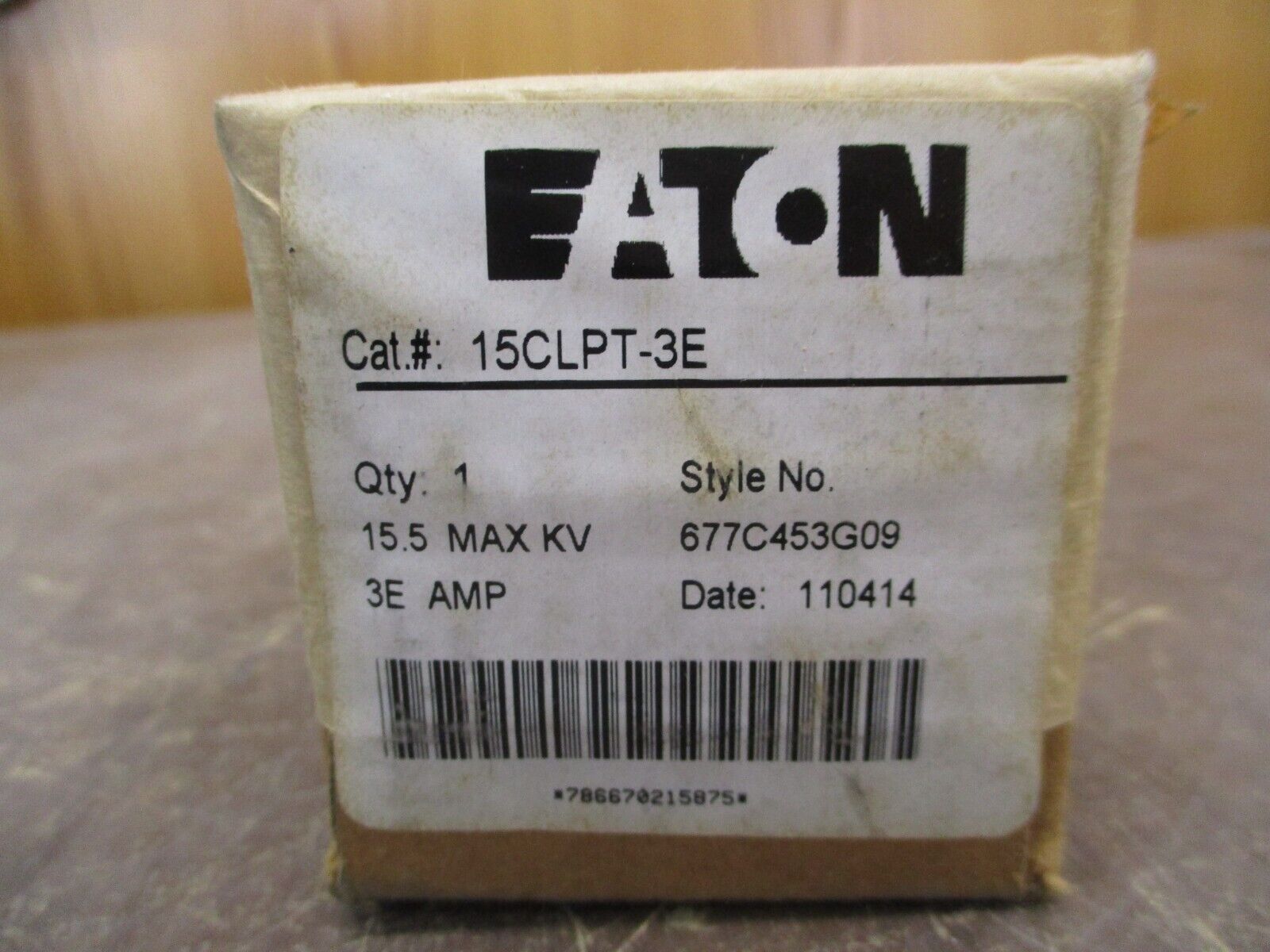 Eaton Fuse 15CLPT-3E 15.5kV 3E Style #: 677C453G09 New Surplus