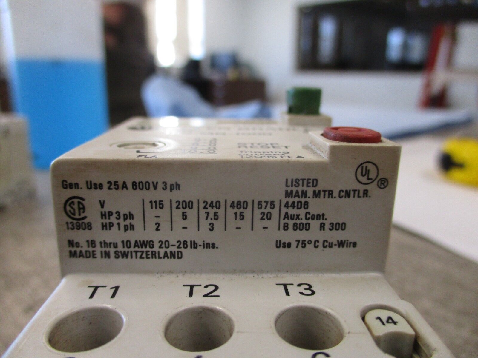 Allen-Bradley Manual Starter 140-MN-1000 Ser. C Trip: 6.3 -10.0A Used