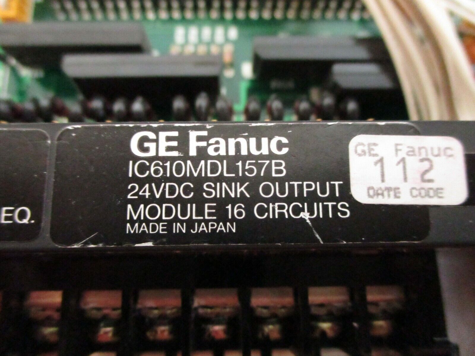 GE Fanuc 24VDC Sink Output Module IC610MDL157B 16-Circuit Used