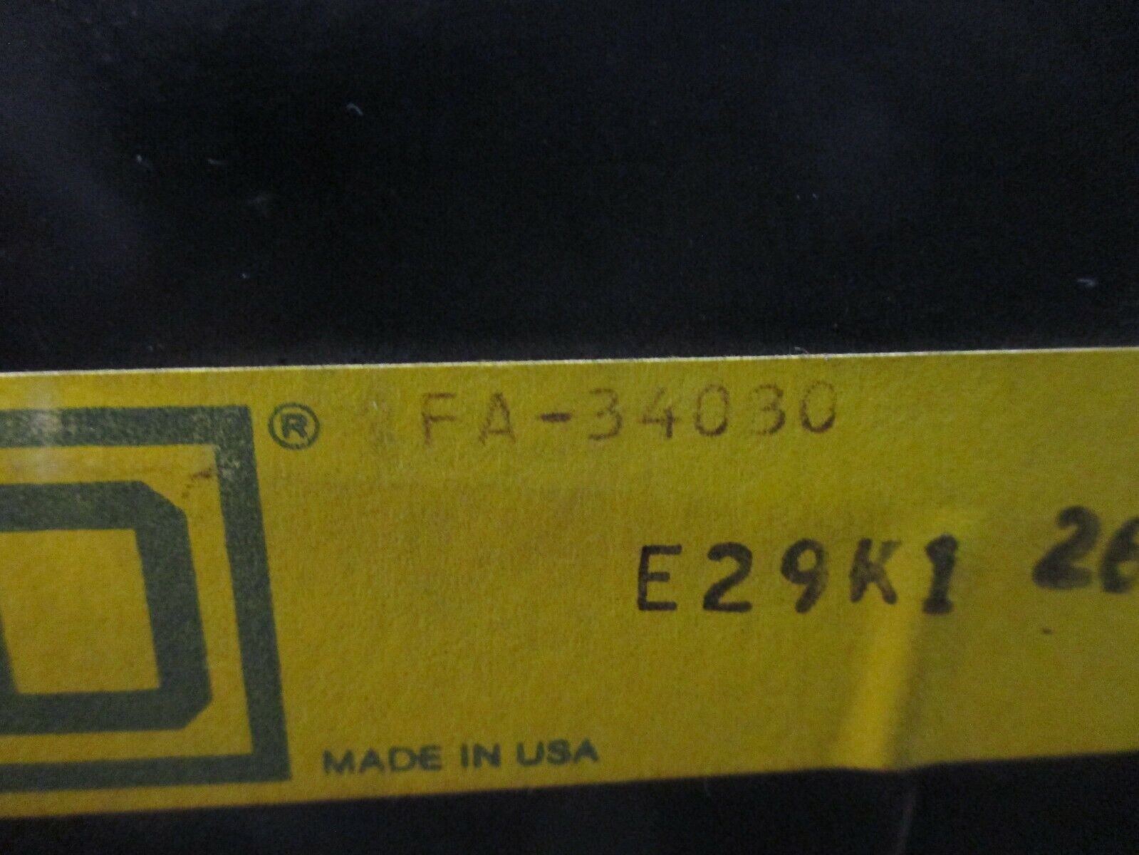 Square D I-Line Circuit Breaker FA-34030 30A 600V 3P Used