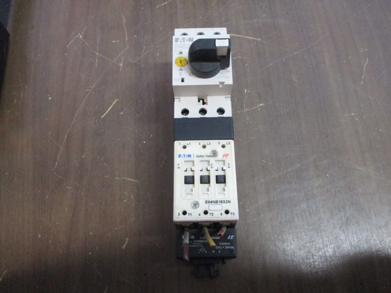 Eaton Starter E04NB18X3N / PKZM0-16 XTPR016BC1 24VDC Coil Trip: 10-16A Used